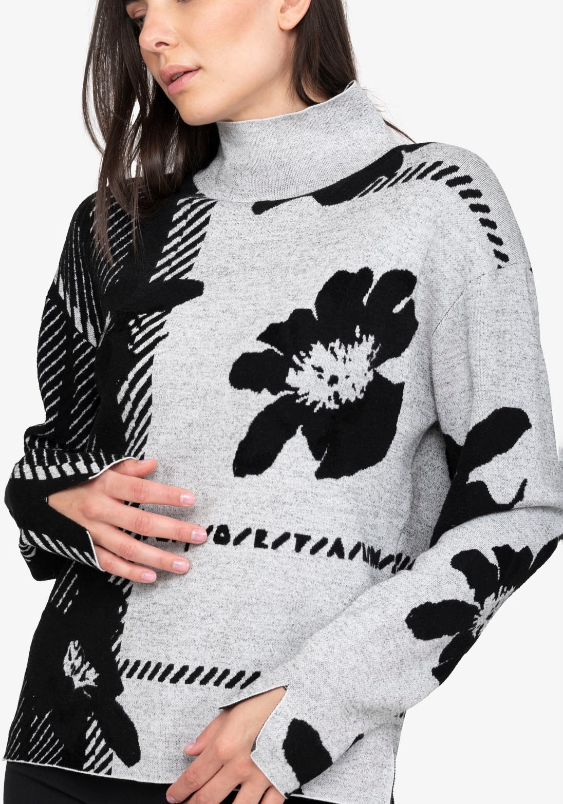 Sportalm Kitzbühel Strickpullover, mit Blumenprint