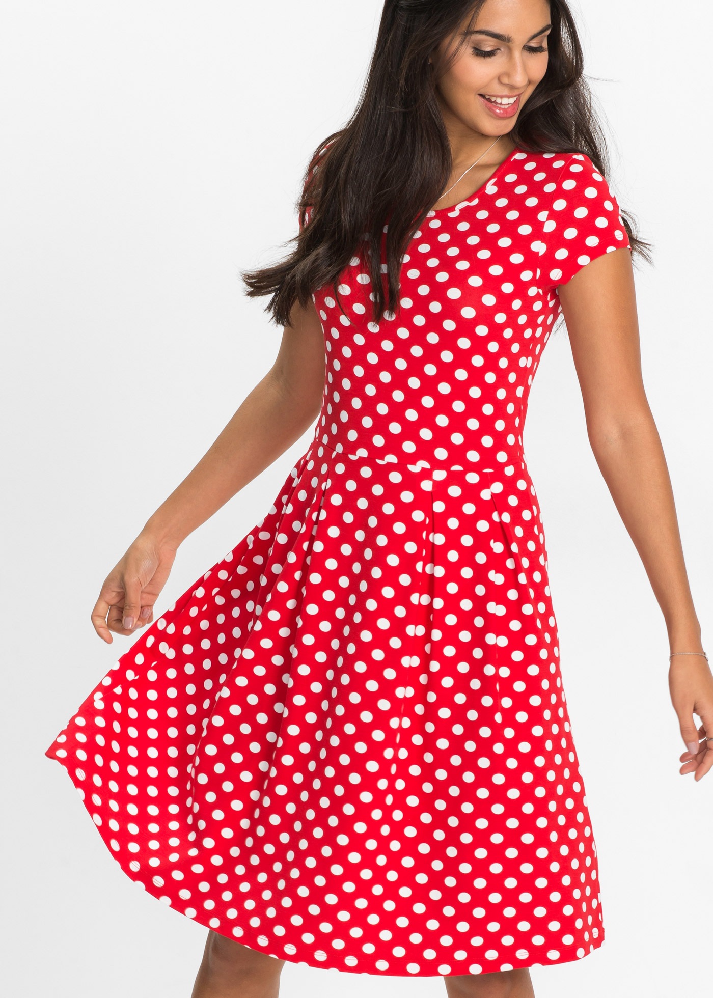 bonprix Jerseykleid »Jerseykleid aus Viskose-Mix« 1 tlg. für sommerliche Tage, aus Viskose-Mix, ausgestellte Passform