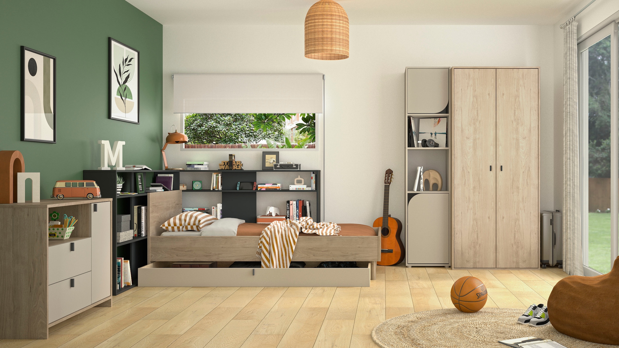 Gami Kleiderschrank »2-türiger Kleiderschrank«, ein einfaches und funktionales, gut eingerichtetes Schrank