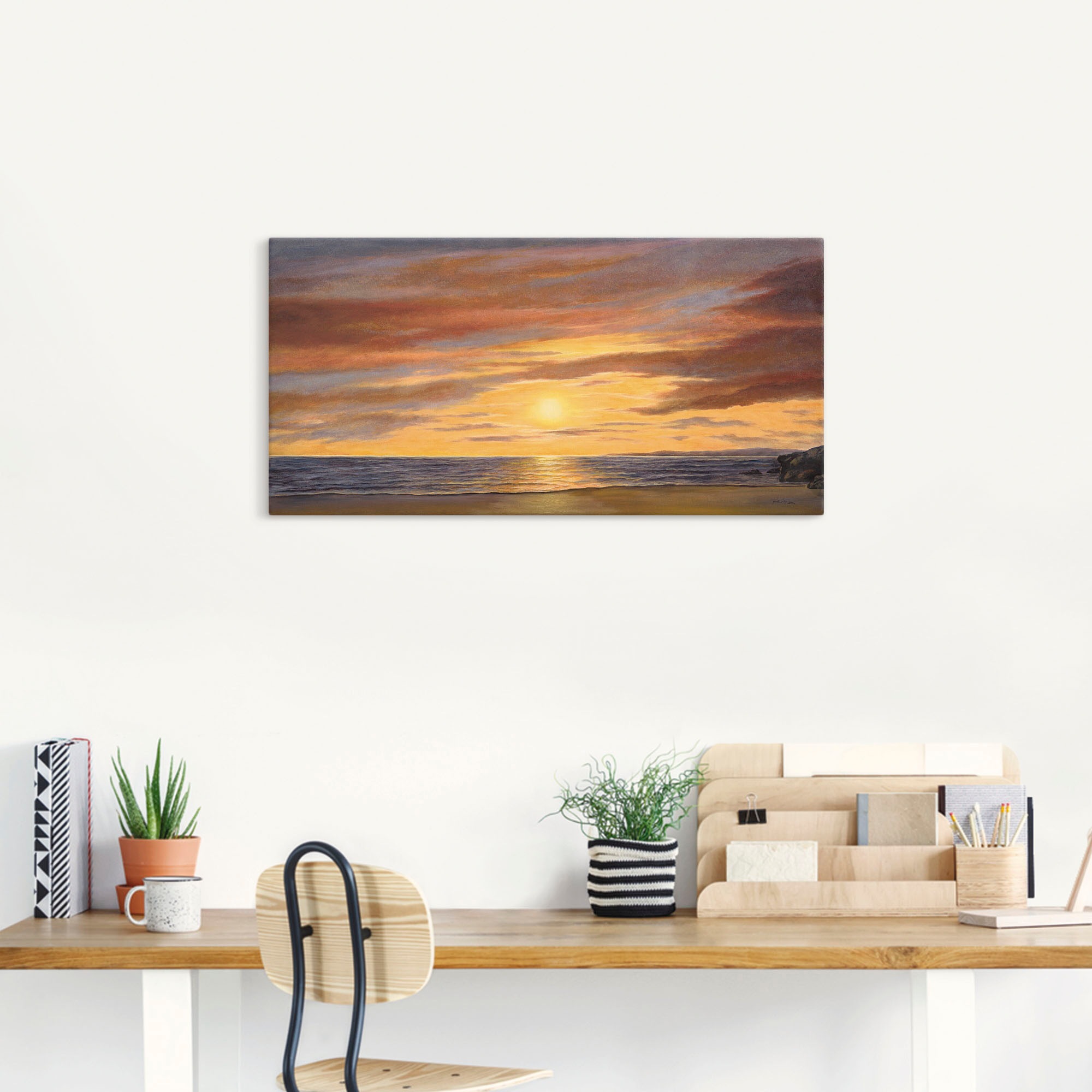 Artland Wandbild »Sonne am Strand« Strand 1 Stk. tlg. als Alubild, Leinwandbild in verschied. Größen