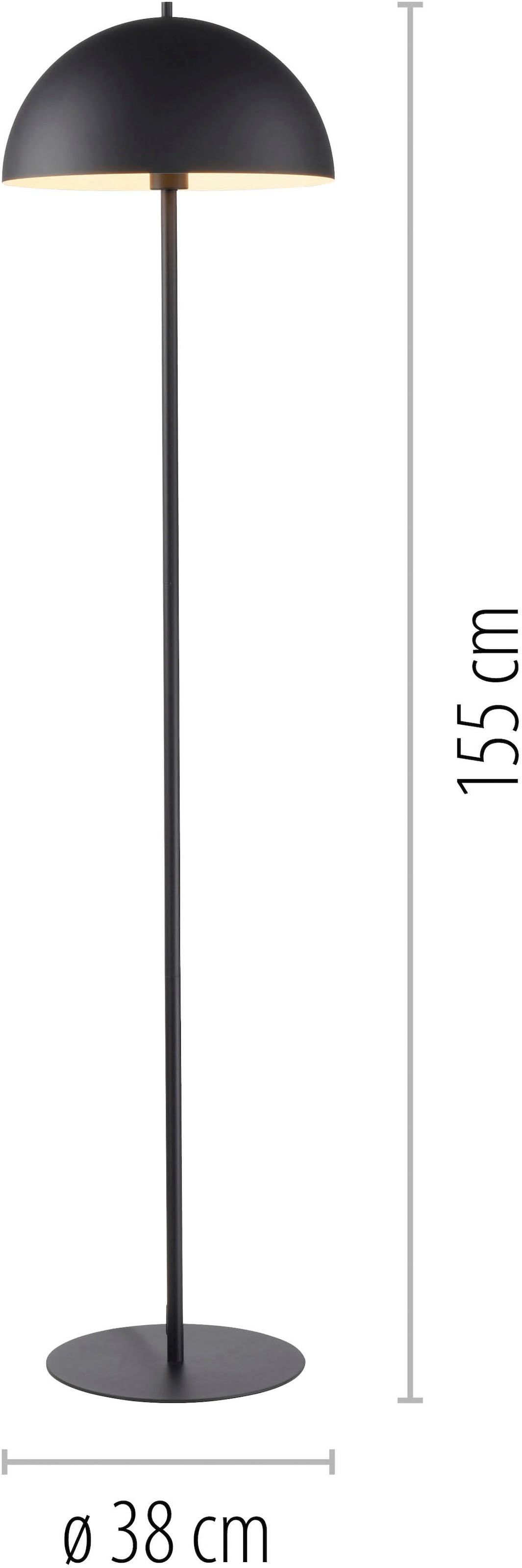 SCHÖNER WOHNEN-Kollektion LED Stehlampe »ALI« E27 1 Stk. SCHÖNER WOHNEN Kollektion, Fußschalter, Downlight