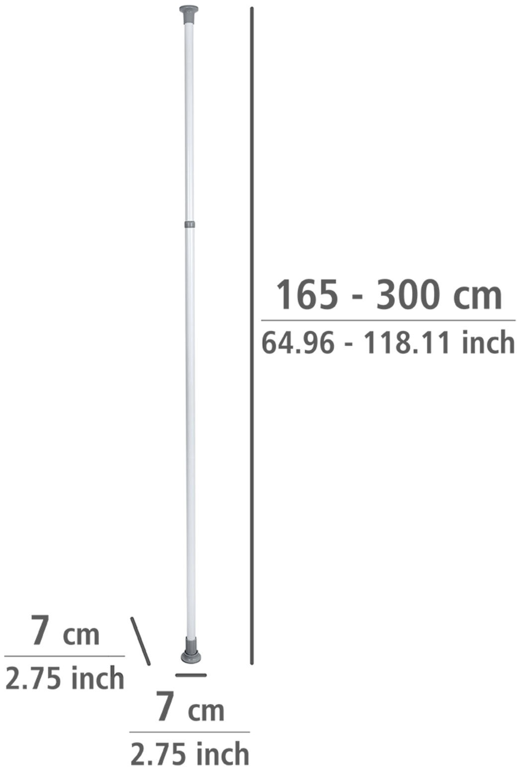WENKO Teleskopregal »Modell Herkules«, ausziehbare Hauptstange 165-300 cm, passend zur WENKO Herkules-Serie