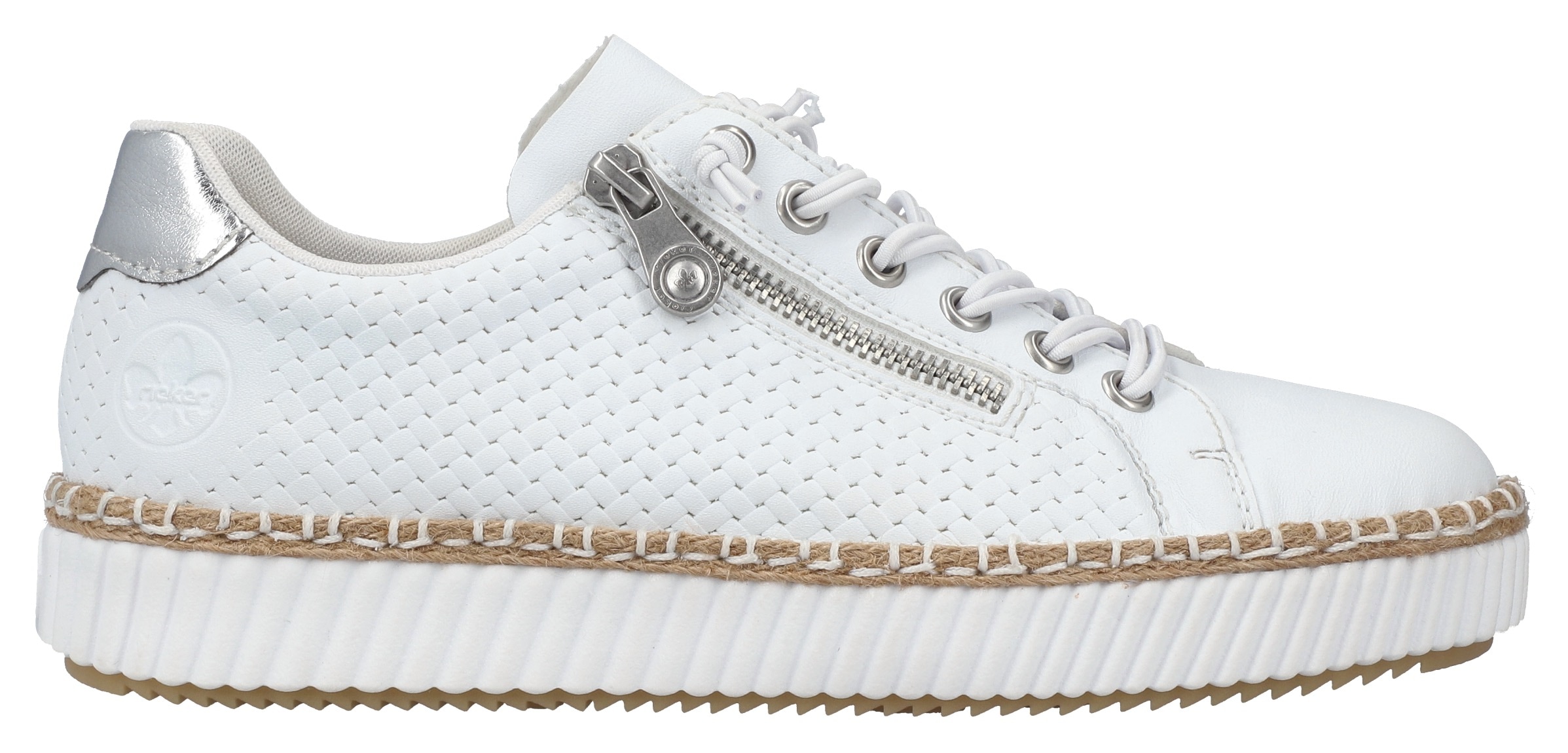 Rieker Sneaker, mit modischer Ziernaht, Freizeitschuh, Halbschuh, Schnürschuh