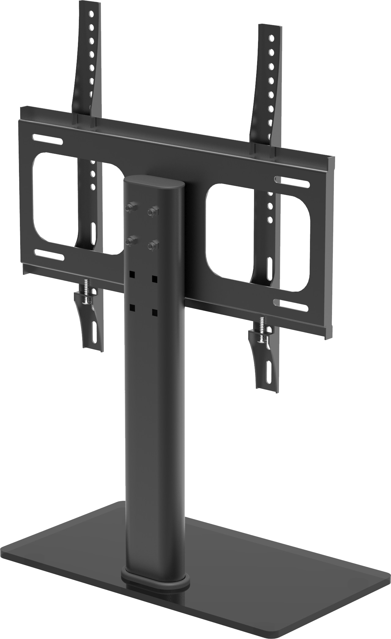 VCM TV-Rack »VCM TV Standfuß | Aufsatz Erhöhung | Alu Fernseh Ständer | ESG-Sicherheitsglas | Maße ca. H. 67 x B. 46 x T. 24 cm - B-TTS-400«, (VCM B-TTS)