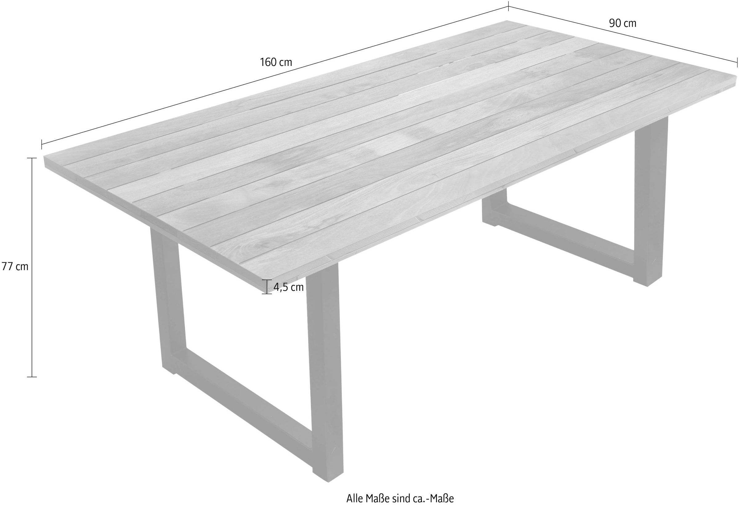 Möbilia Esstisch »Aletsch« gefertigt aus unbehandeltem Holz, recyceltes Gerüstholz