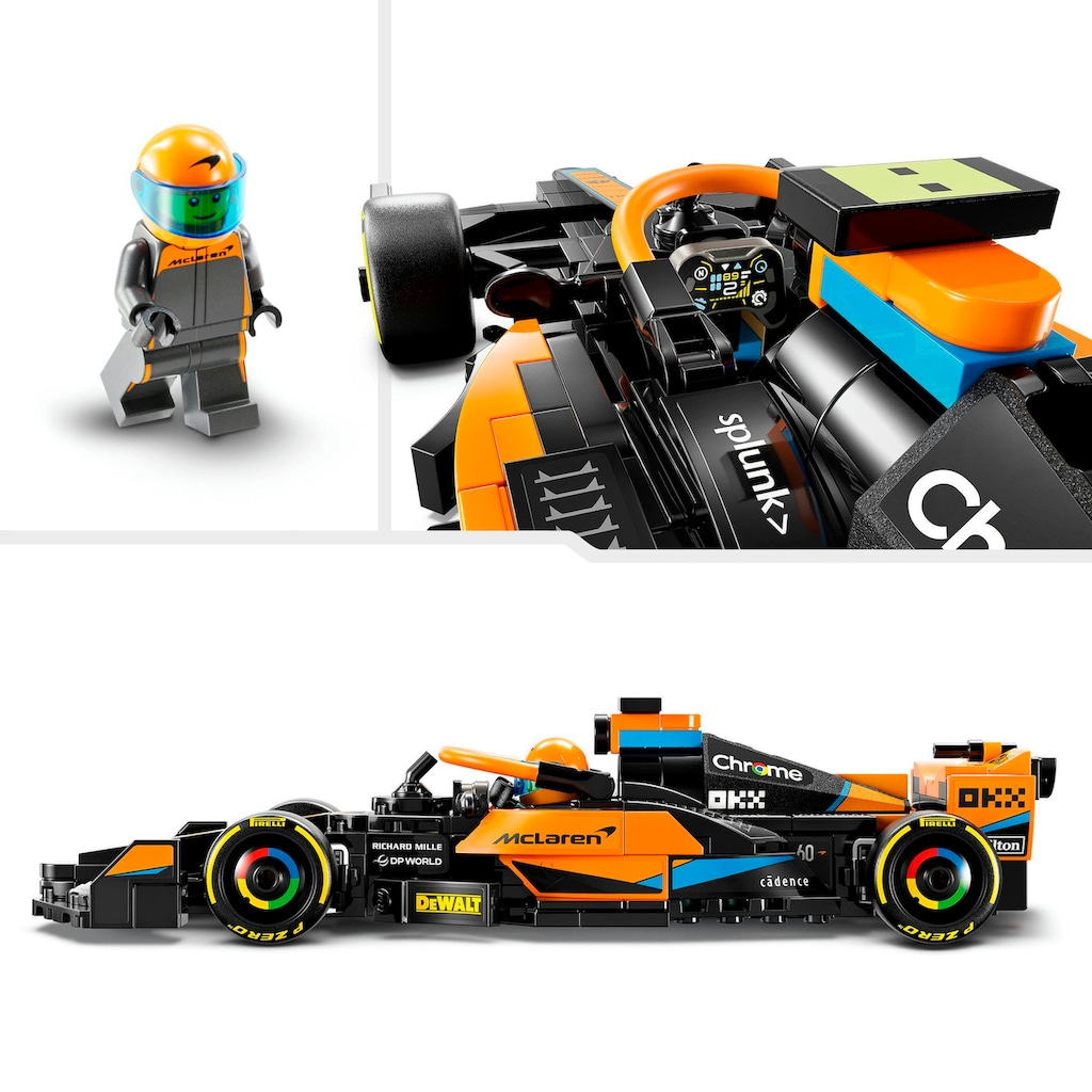 LEGO® Konstruktionsspielsteine »McLaren Formel-1 Rennwagen 2023 (76919), LEGO® Speed Champions«, (245 St.), Made in Europe