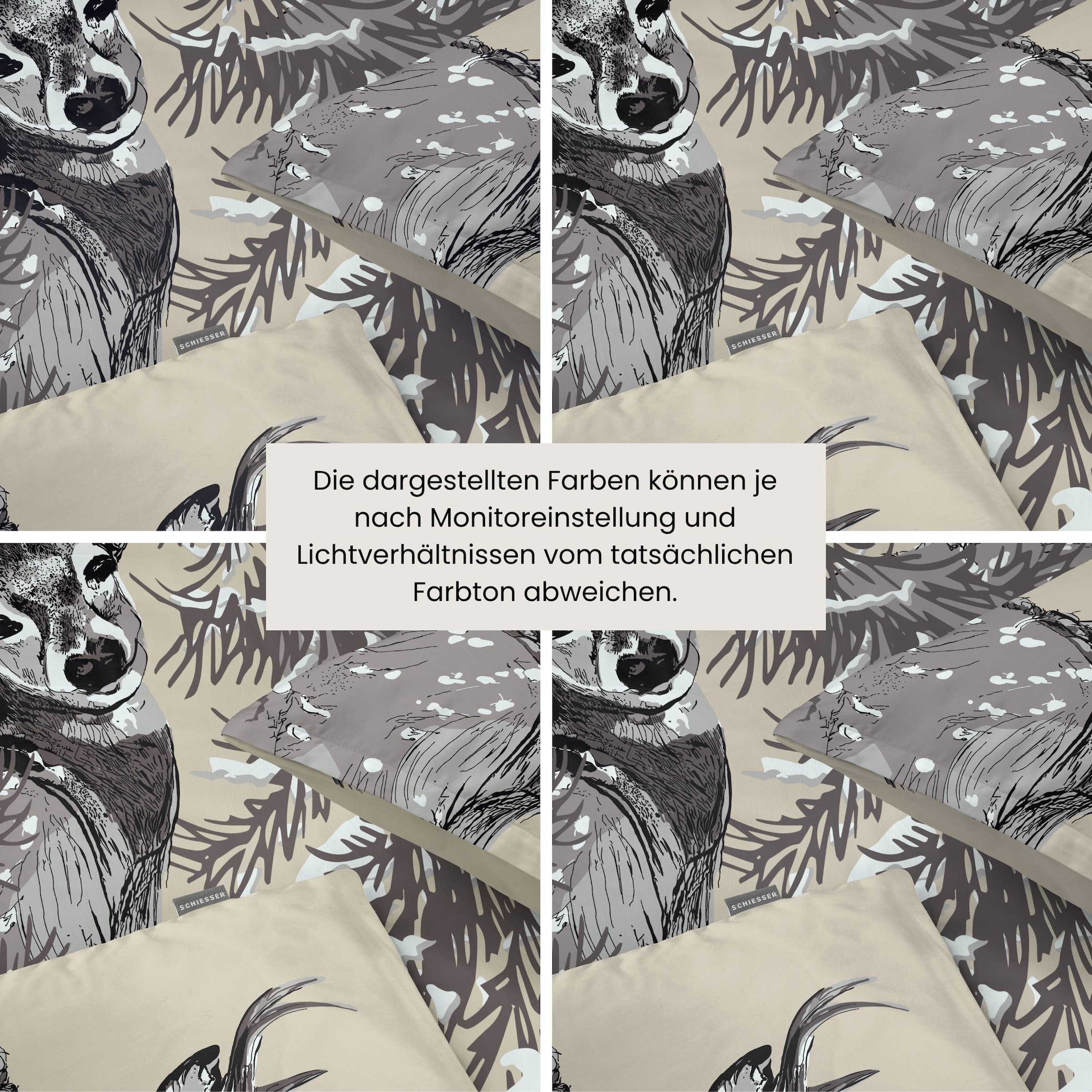 Schiesser Bettwäsche »Holi aus weicher Baumwolle mit Tierprint« 2 OEKO-TEX® MADE IN GREEN