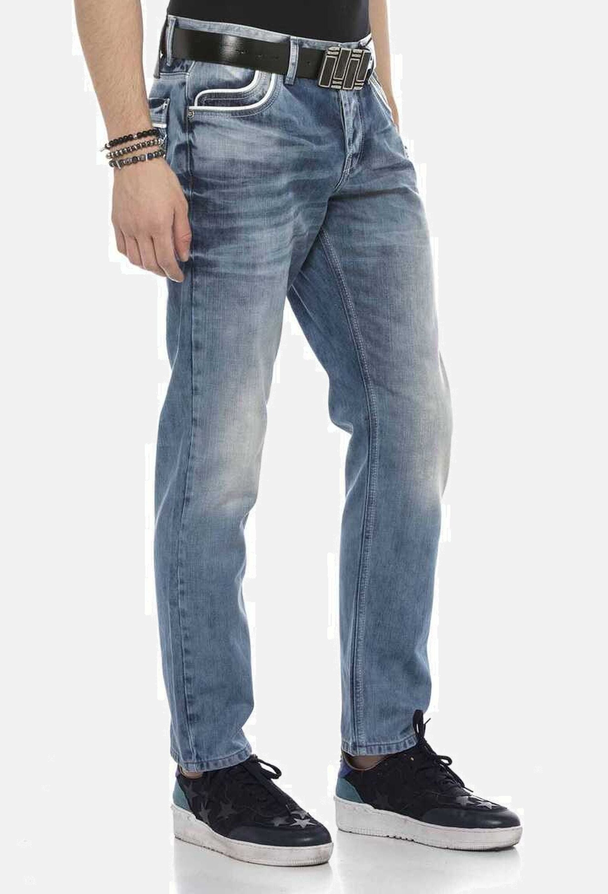 Cipo & Baxx Regular-fit-Jeans »Cipo & Baxx Jeans DENIM« bequeme Jeans im Regular Fit-Schnitt, CD594