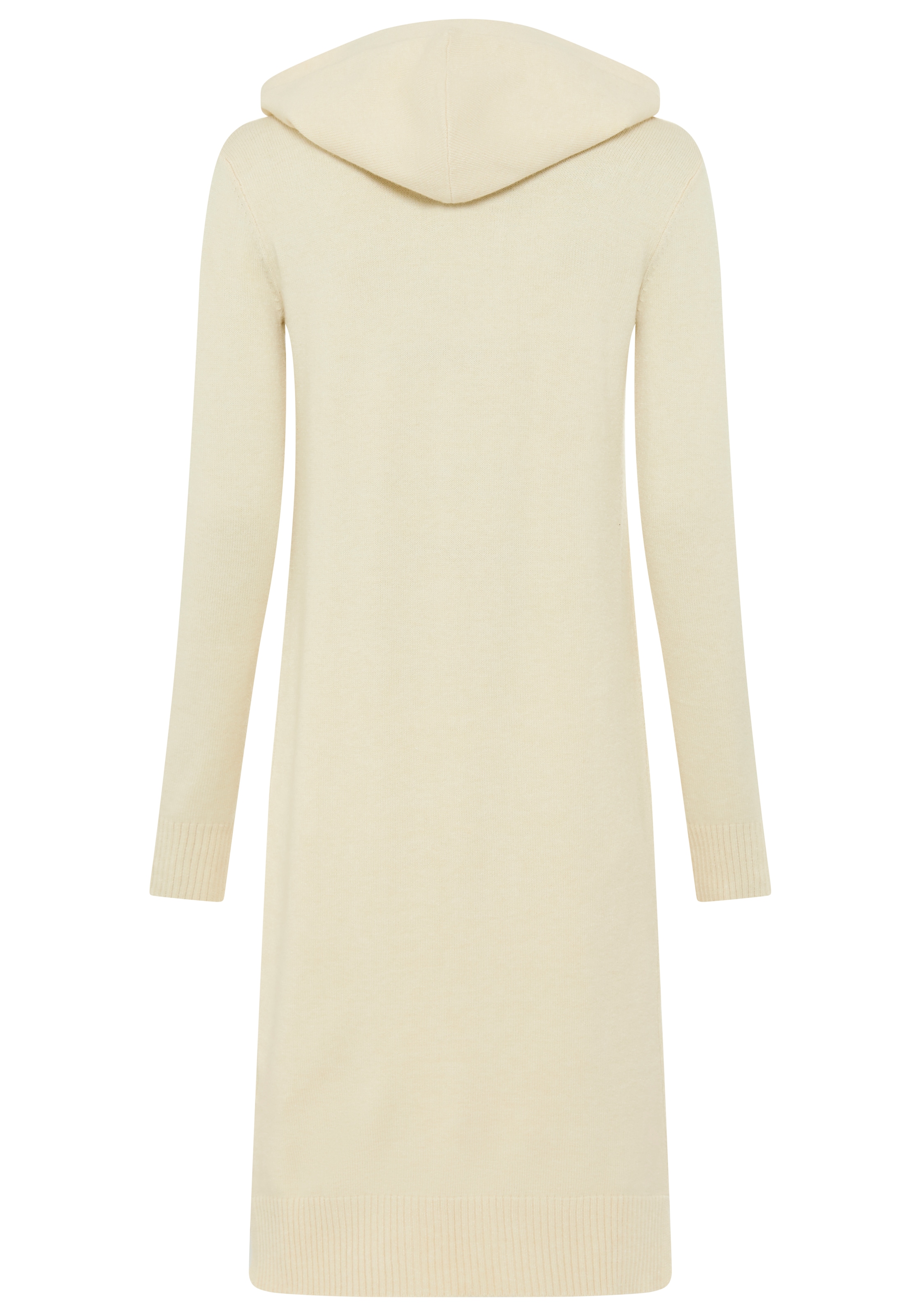 KangaROOS Longstrickjacke in offener Long-Form mit Kapuze