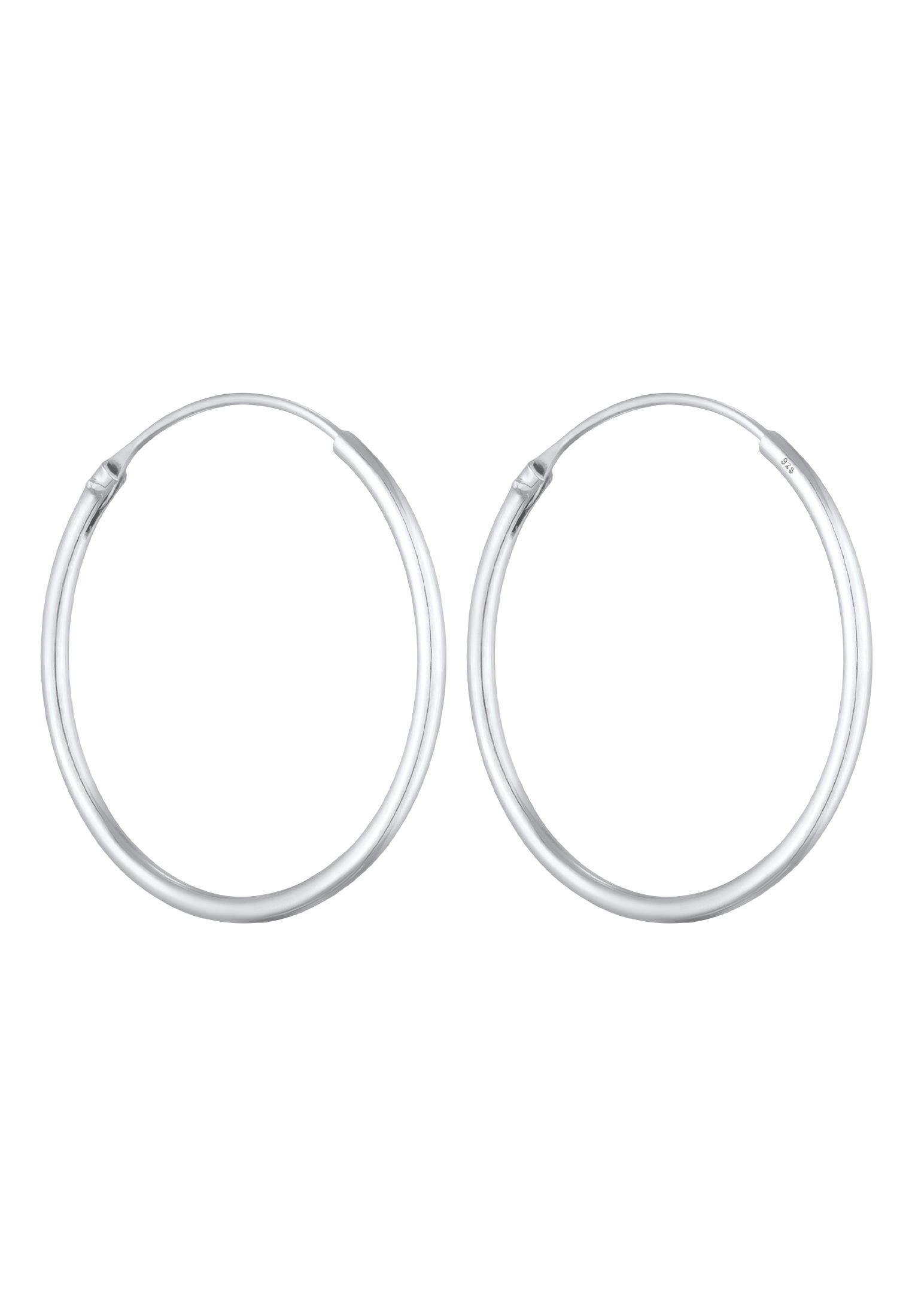 Elli Paar Creolen »Ohrringe Creolen Rund Basic Klassisch 925 Silber«