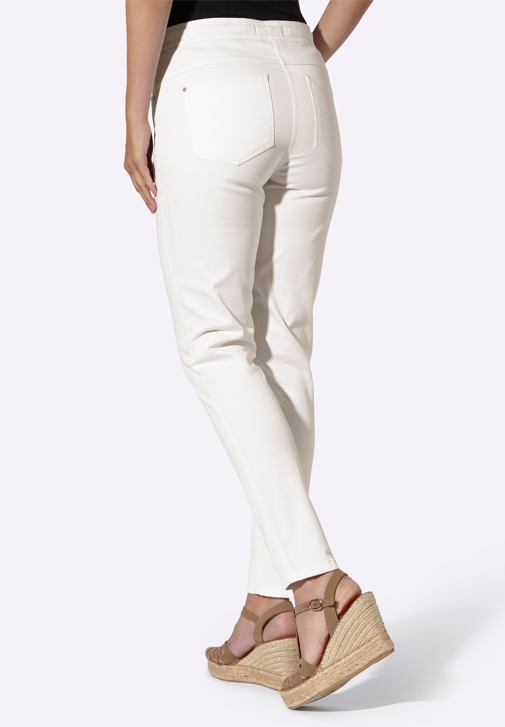 heine 5-Pocket-Jeans »Jeans 5-Pocket-Jeans mit Bindeband am Bund«