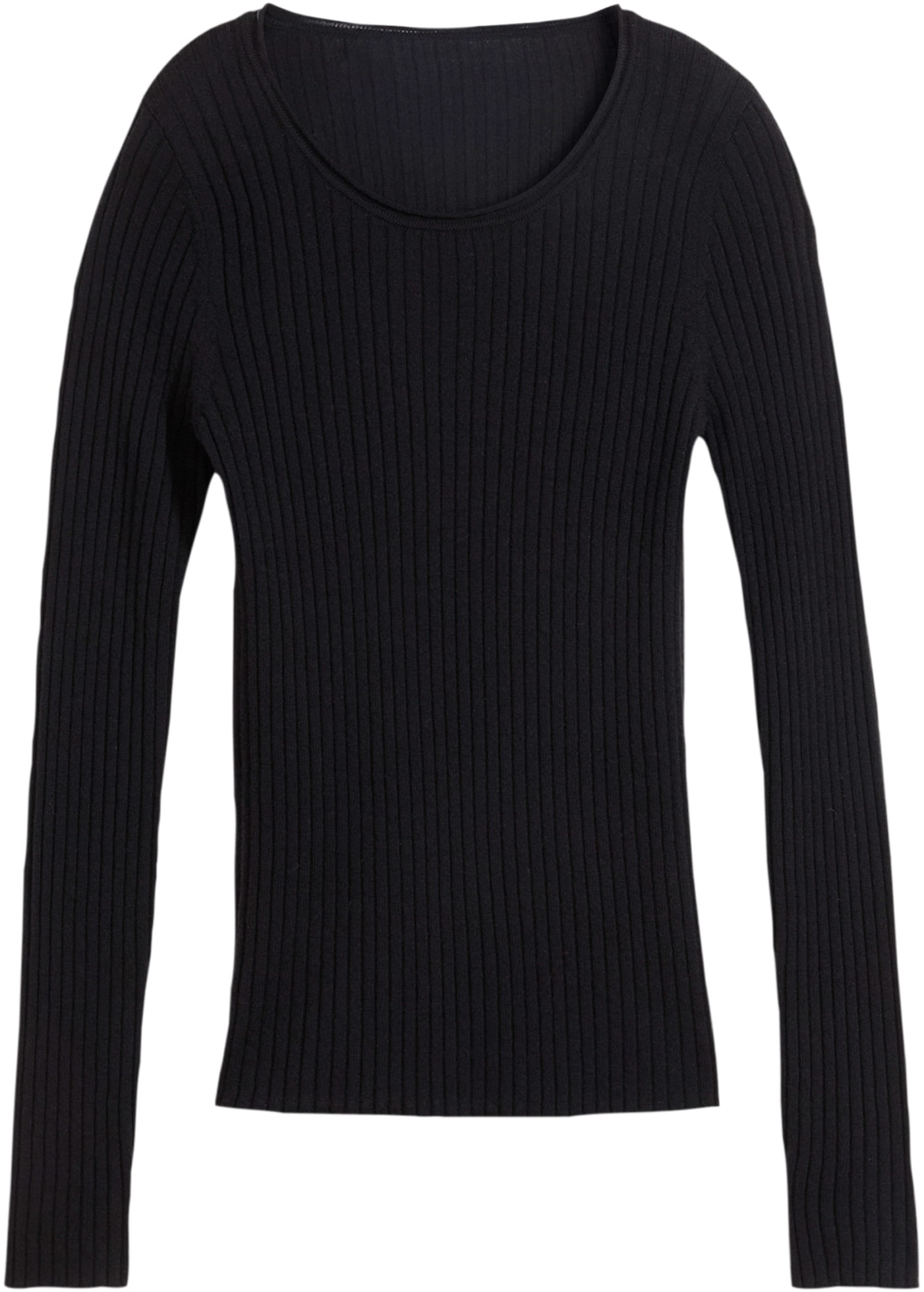 bonprix Strickpullover aus Merinowolle, Langarm, schmale Passform