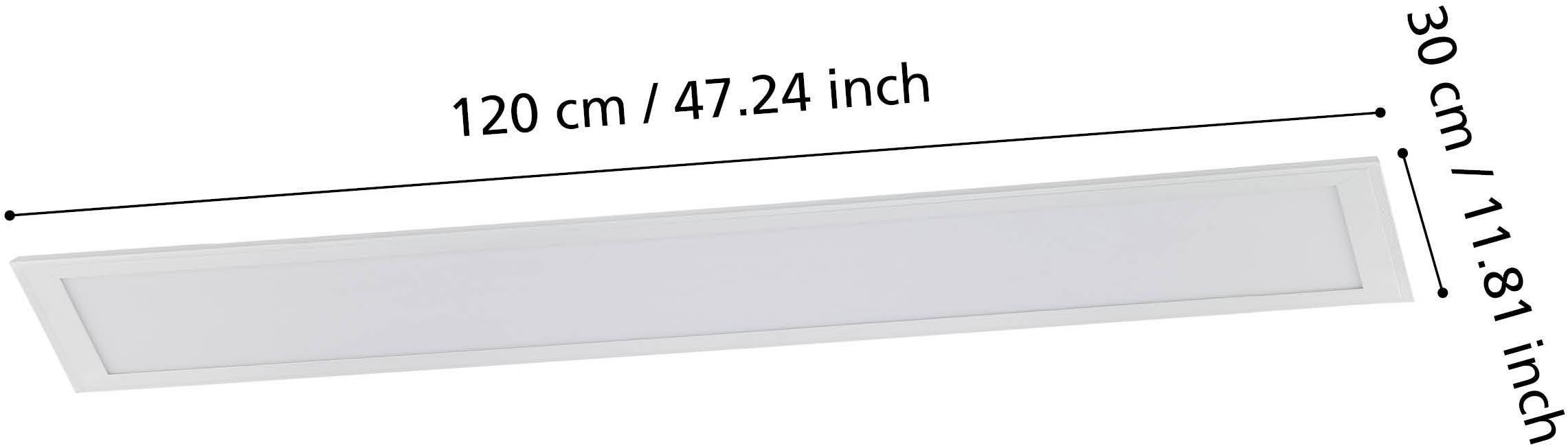 EGLO Deckenleuchte »Salobrena 1 Deckenlampe, Einbaulampe, Aluminium und Kunststoff, Lampe« LED-Modul 1 Stk. Neutralweiß Deckenlampe, Wohnzimmerlampe, Küchenlampe, Bürolampe Weiß, Flurlampe