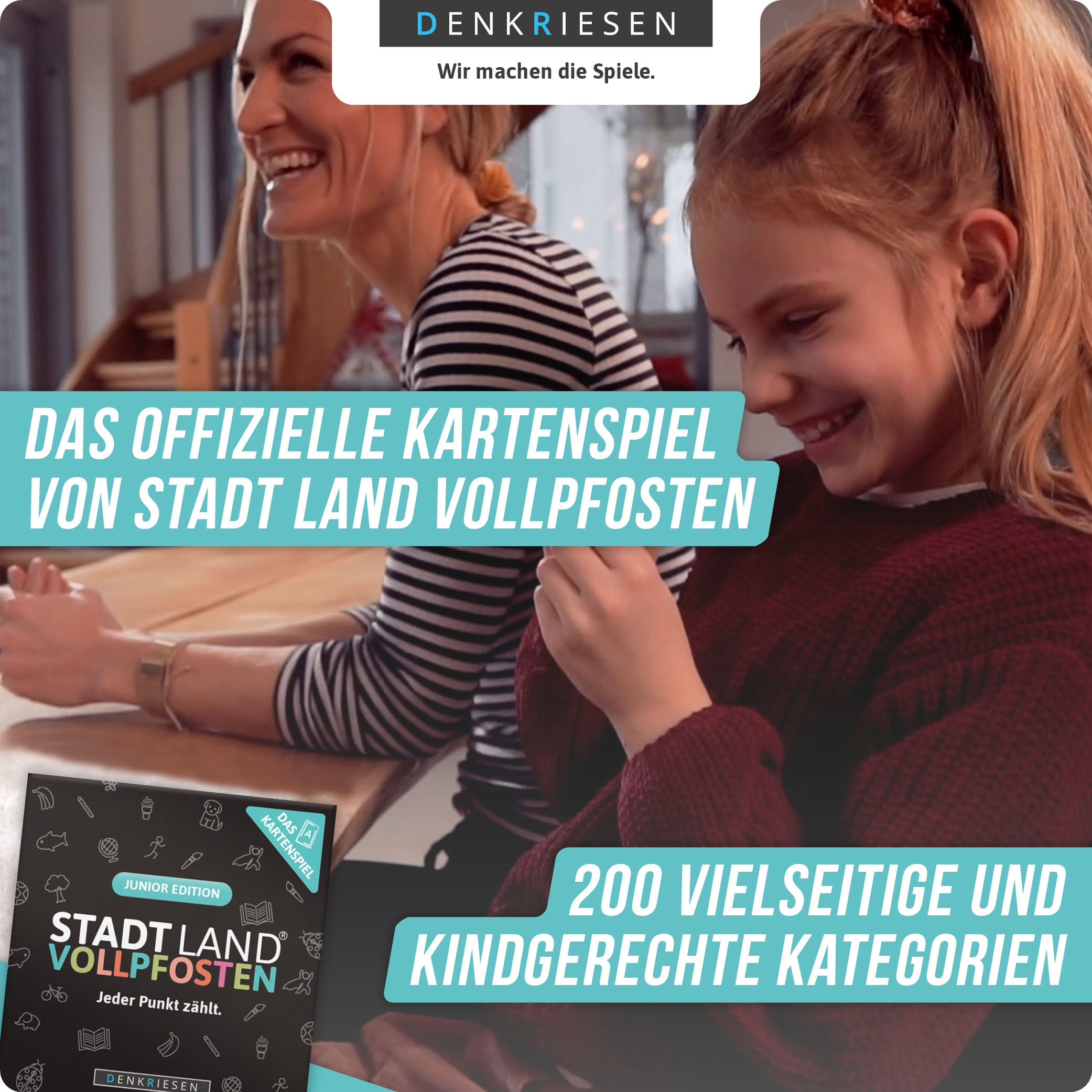 Denkriesen Spiel »Stadt Land Vollpfosten, Junior Edition« Made in Germany