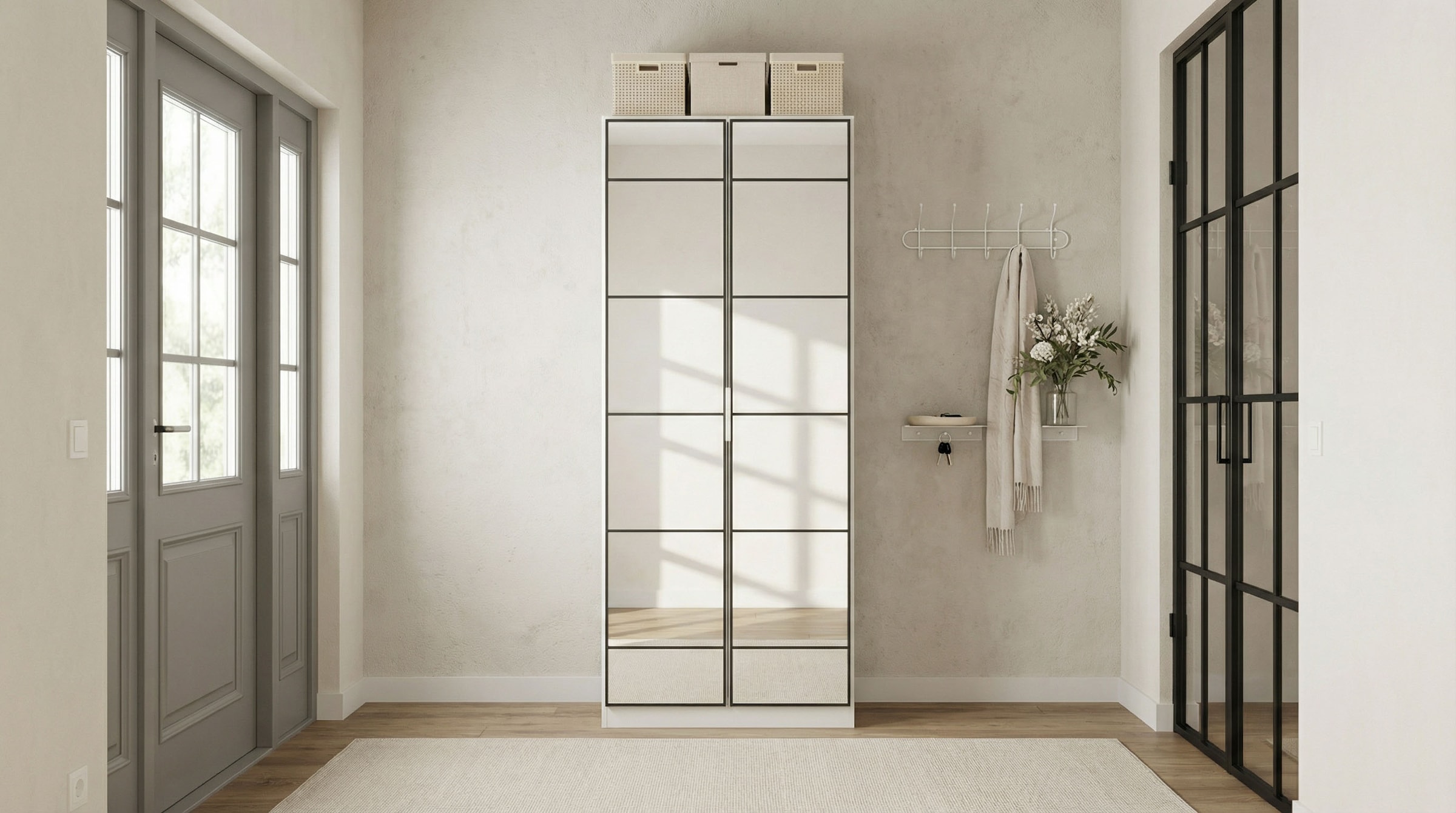 rauch Kleiderschrank »Garderobenschrank Schrank Mehrzweckschrank Schlafzimmer Ankleide ACERO« in moderner Loft-Optik mit vielen Einlegeböden MADE IN GERMANY