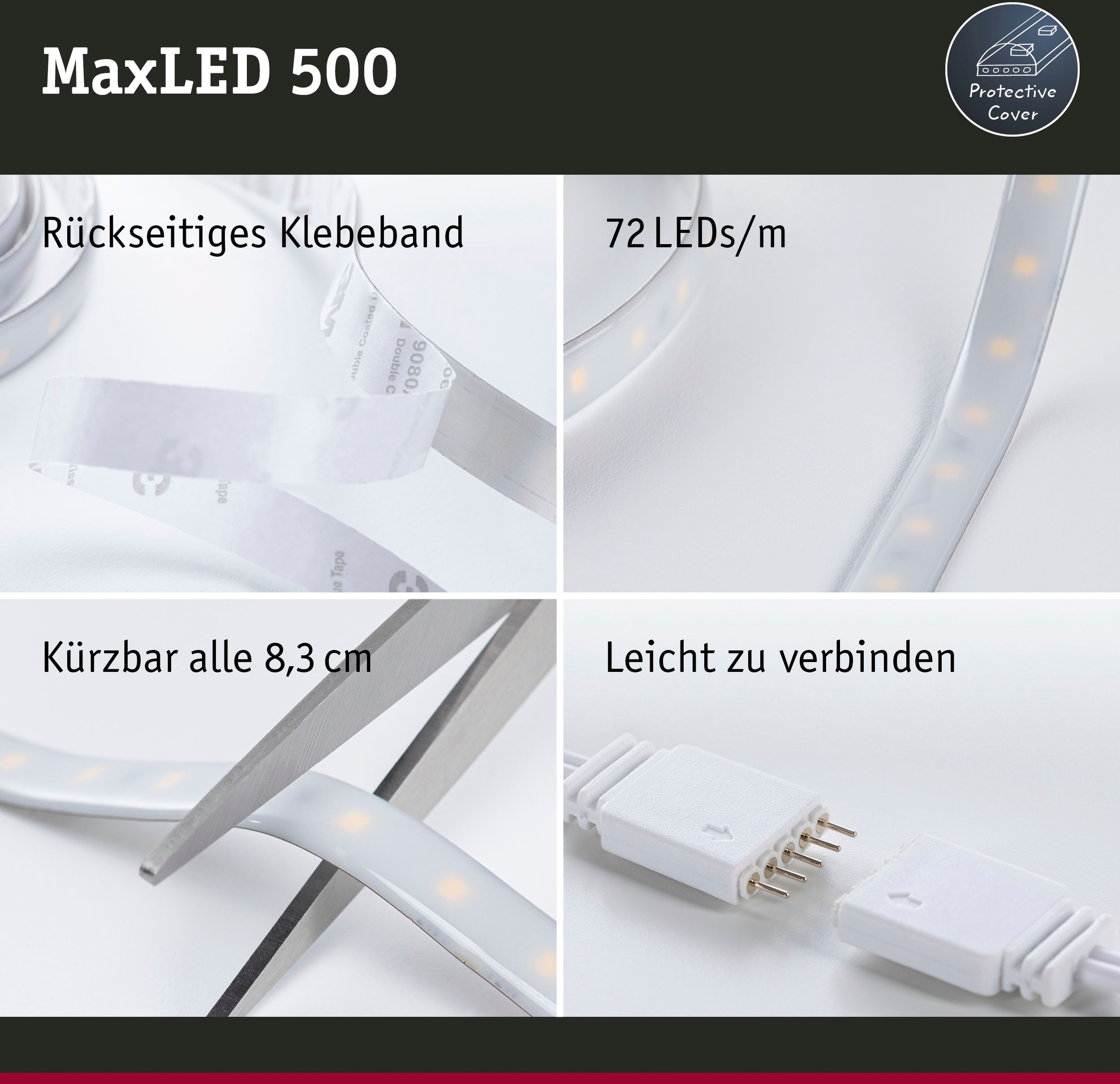 Paulmann LED-Streifen »MaxLED 500 Basisset Smart Home Zigbee«, 1 St.-flammig, 3m, Tunable White, beschichtet