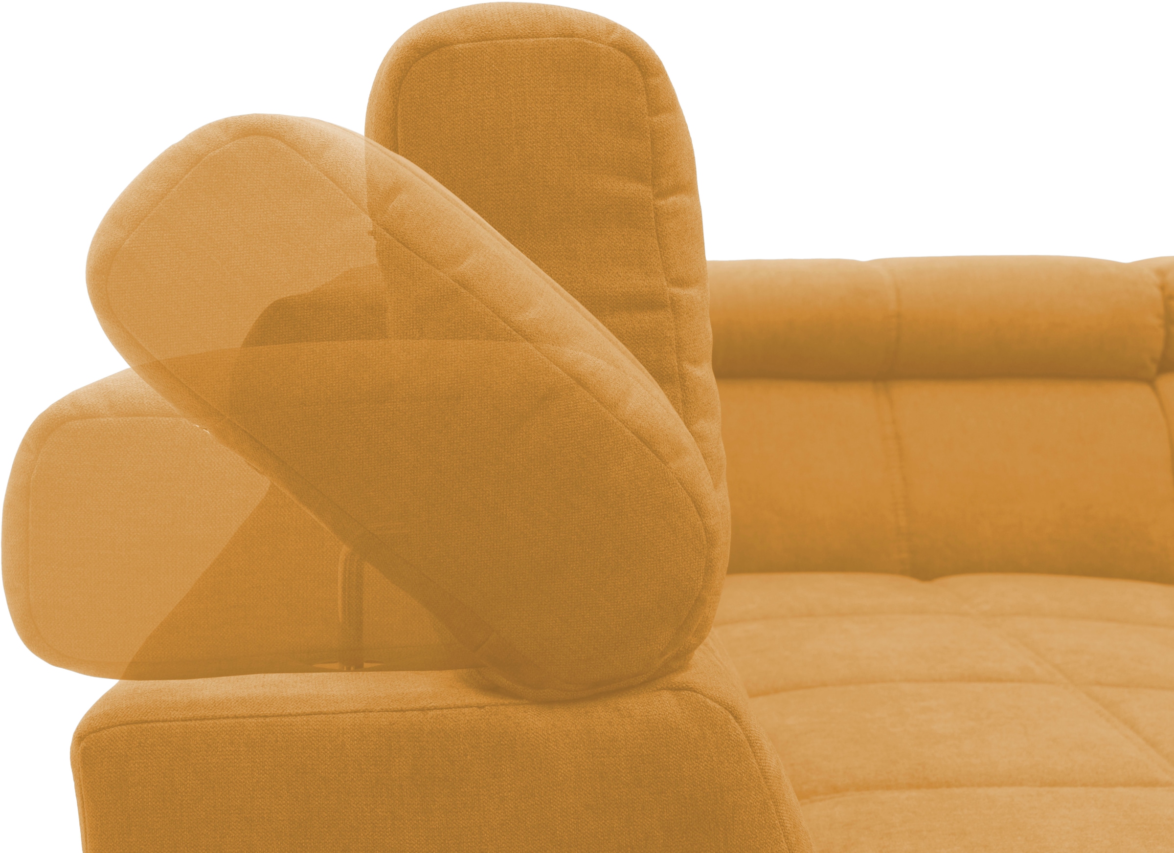 OTTO home Ecksofa »Ballerup 235 x 175 cm, auch mit verstellbarer Sitztiefe« Kopfteile verstellbar, aus pflegeleichtem, weichem Bezugsstoff, L-Form