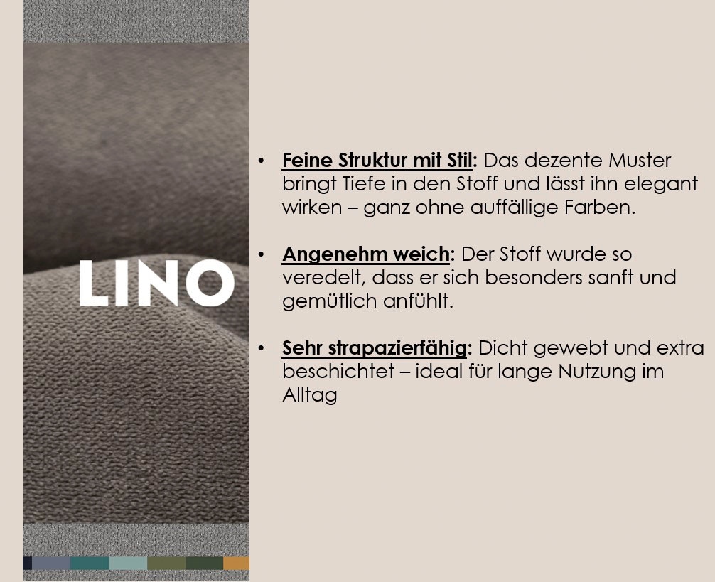 TRENDMANUFAKTUR Ecksofa »Amazing II, wahlw. mit Schlaffunktion & Bettkasten, Fuß schwarz« Recamiere beidseitig montierbar, L-Form,in Cord o. Struktur, B: 232 cm