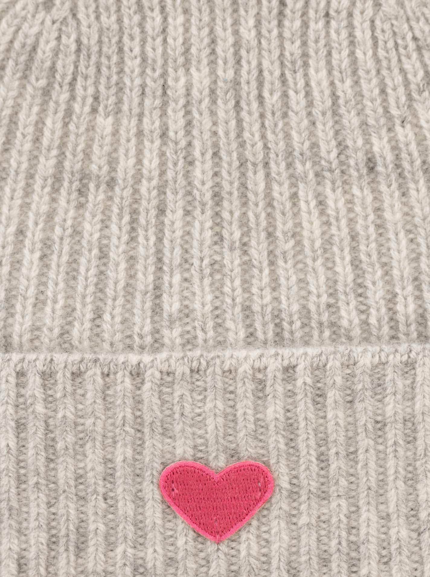 Zwillingsherz Beanie »"Heart-Patch"« Kids-Kaschmir Mütze mit Herzpatch