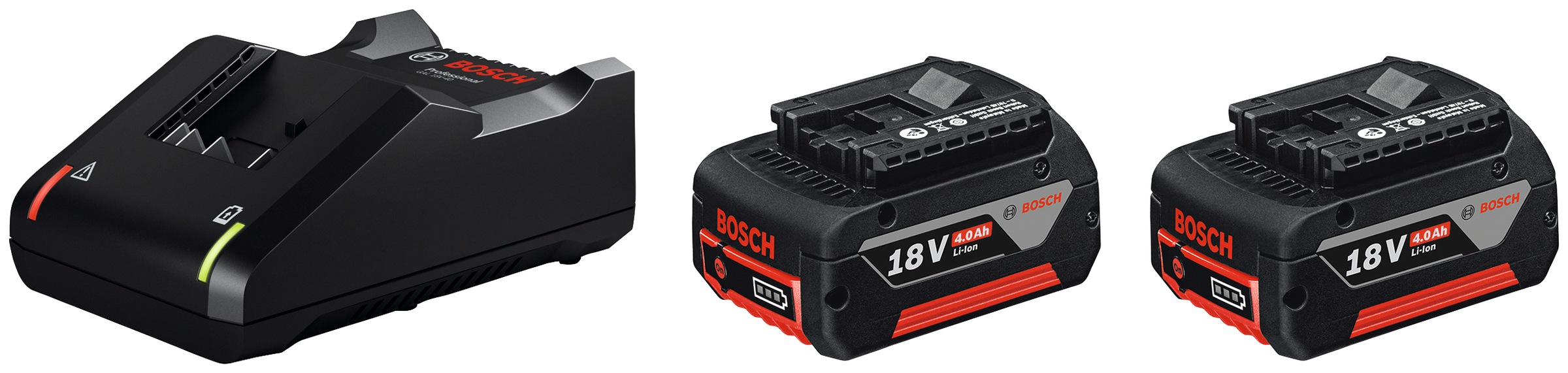 Bosch Professional Akku Starter-Set »GAL 18V-40 / GBA 18V 4.0Ah«, inkl. 2 Akkus und Ladegerät