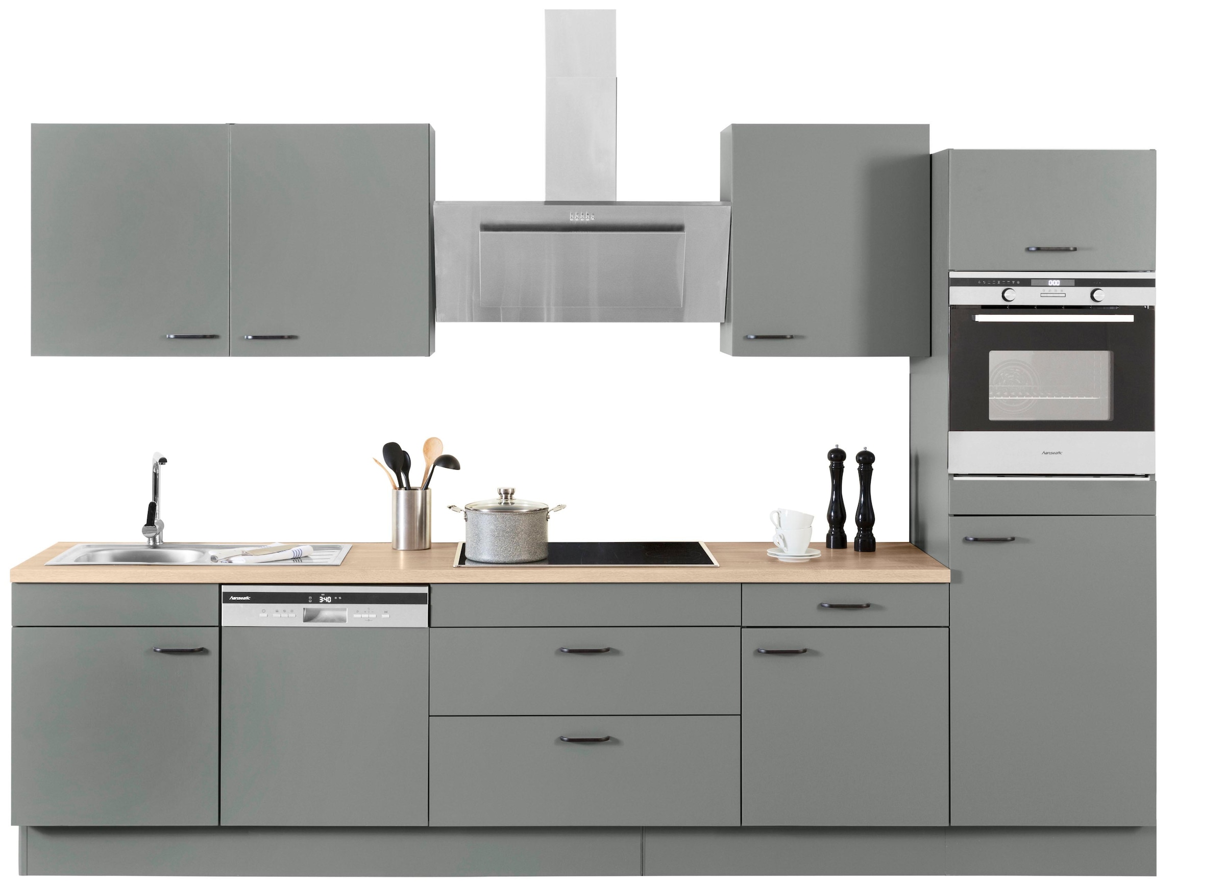 OPTIFIT Küchenzeile »Elga«, Premium-Küche, Soft-Close-Funktion, großen  Vollauszügen, Breite 330 cm bequem kaufen | Unterschränke