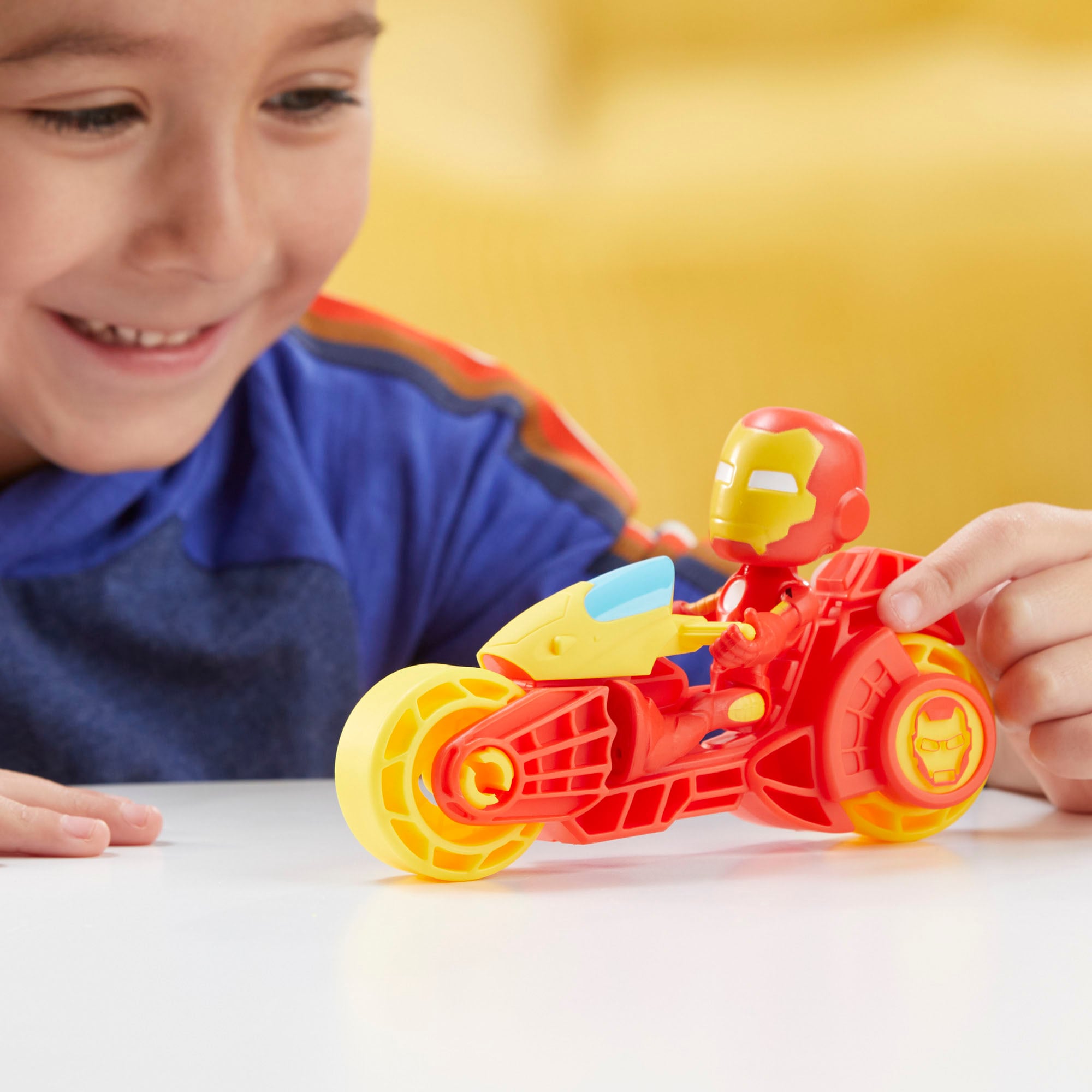 Hasbro Actionfigur »Marvel Spidey and His Amazing Friends, Iron Man & Motorrad«
