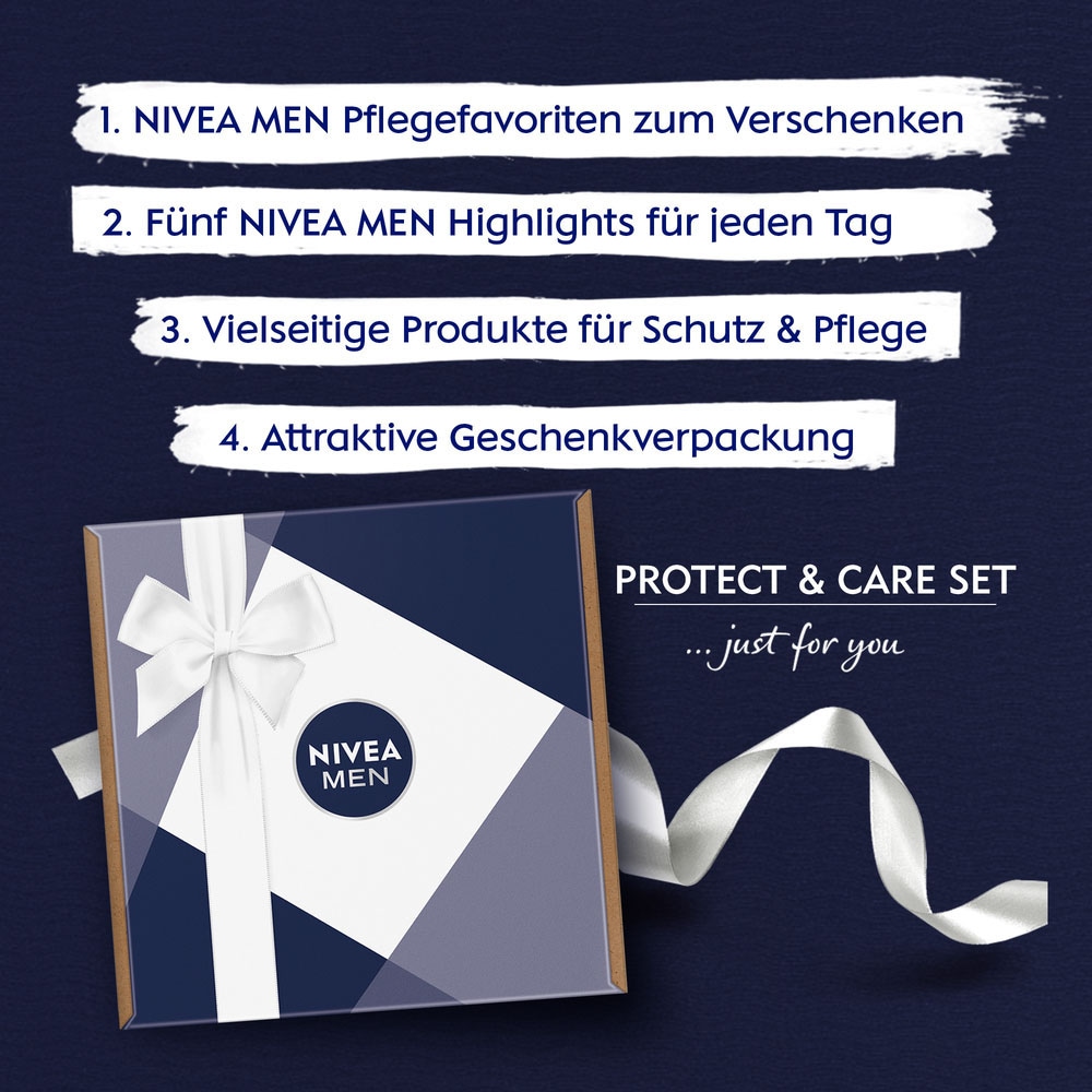 Nivea Men Pflege-Geschenkset »Protect & Care«, (5 tlg.)