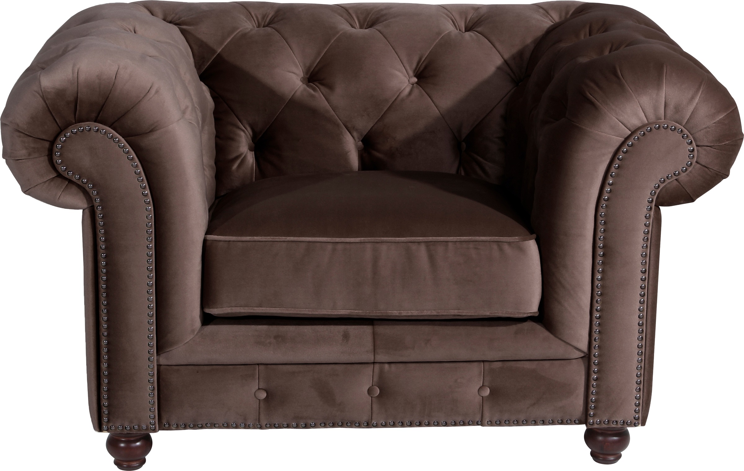 Max Winzer® Polstergarnitur »Old England Chesterfield, hochwertig und elegant«, (3 tlg.), mit edler Knopfheftung, 3-tlg.