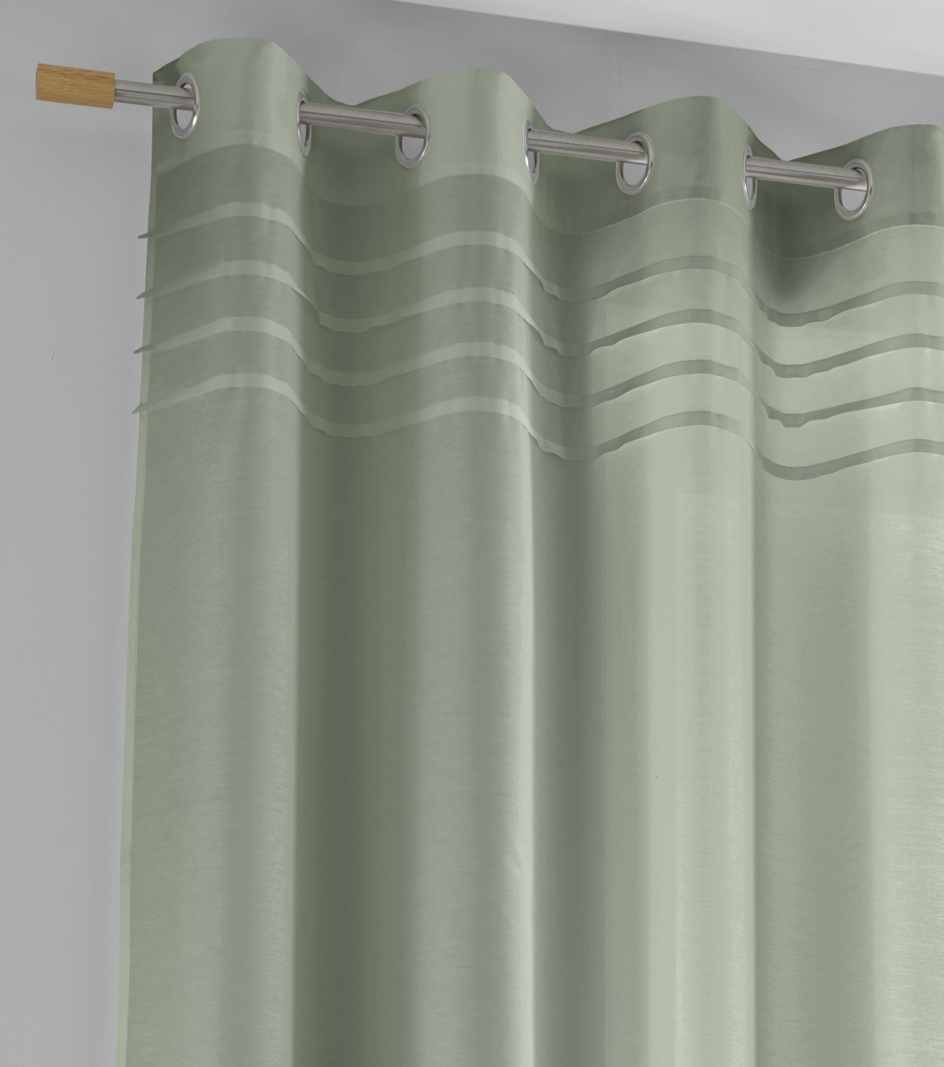 Kutti Vorhang »Kessy« Ösen 1 Stk. tlg. Eleganter Uni-Vorhang mit dekorativer Biesenblende