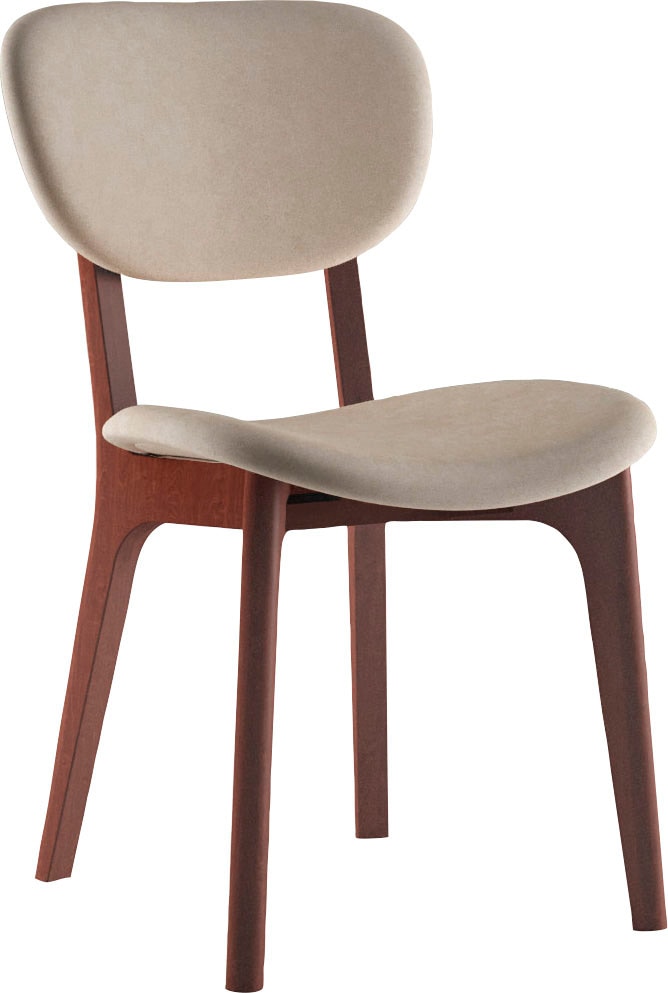 INOSIGN Stuhl »COZY Made in Italy«, (Set), 2 St., Microfaser, Gestell in Buche, Kirsch- oder Nussbaum, Massivholz, Design Stuhl