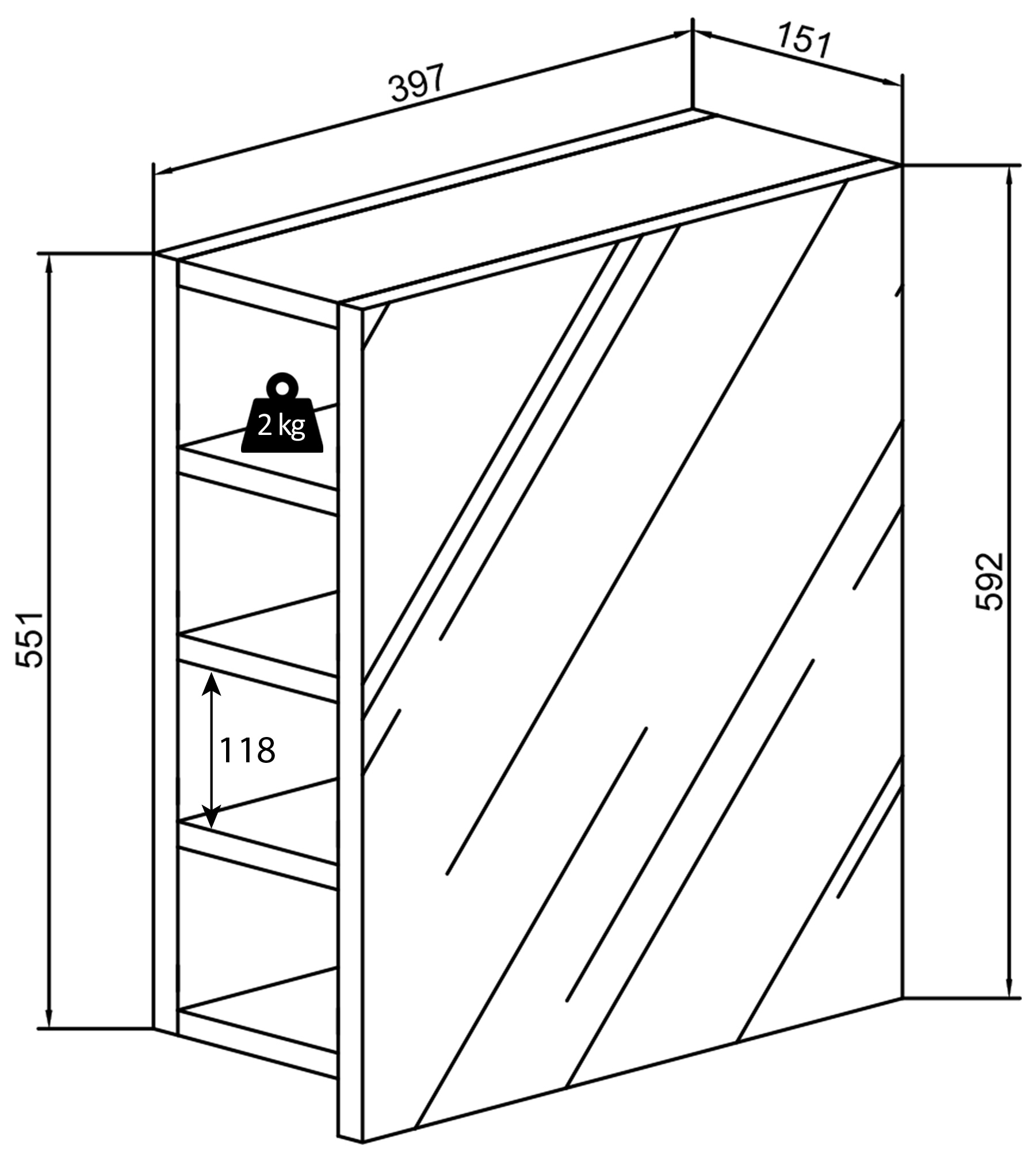 VCM Badspiegel »Badmöbel Spiegelschrank Spiegel Flandu L«, (VCM Flandu)