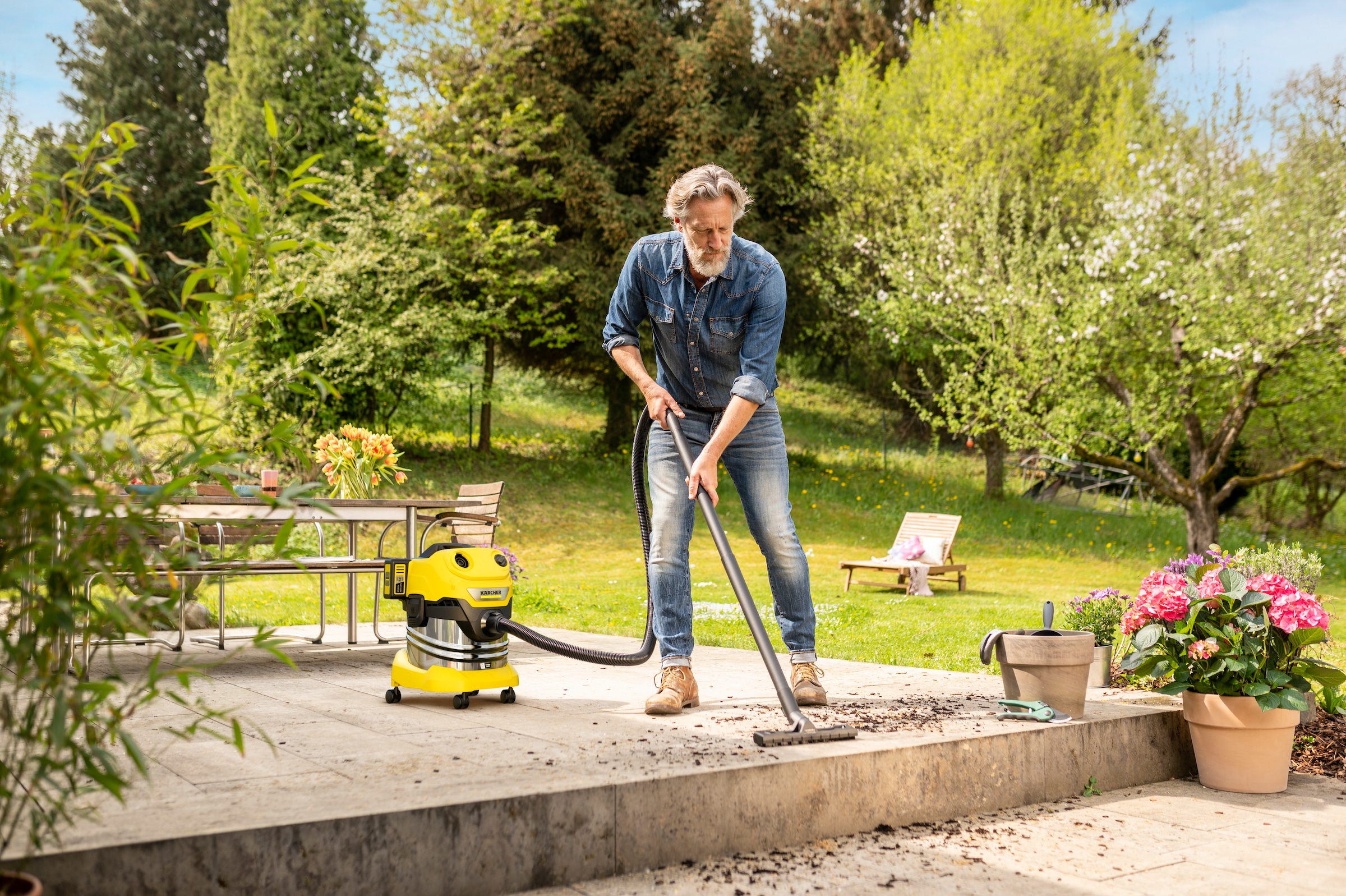 KÄRCHER Nass-Trocken-Sauger »WD 4-18 Dual Battery Set V-20/22«, 36-V-Motor, 20 l Kunststoffbehälter, inkl. Akku und Ladegerät