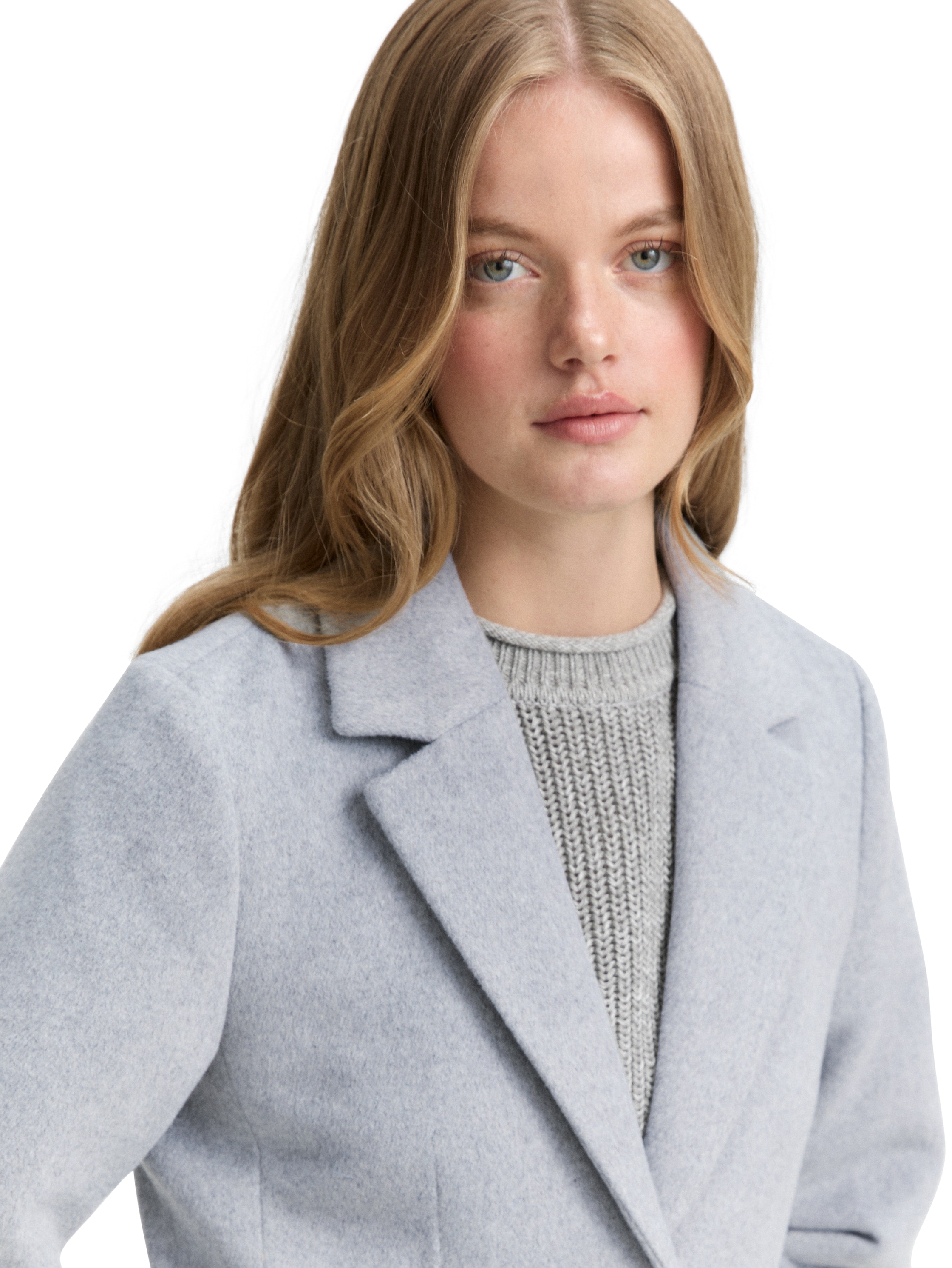 TOM TAILOR Denim Wollmantel, mit Taschen
