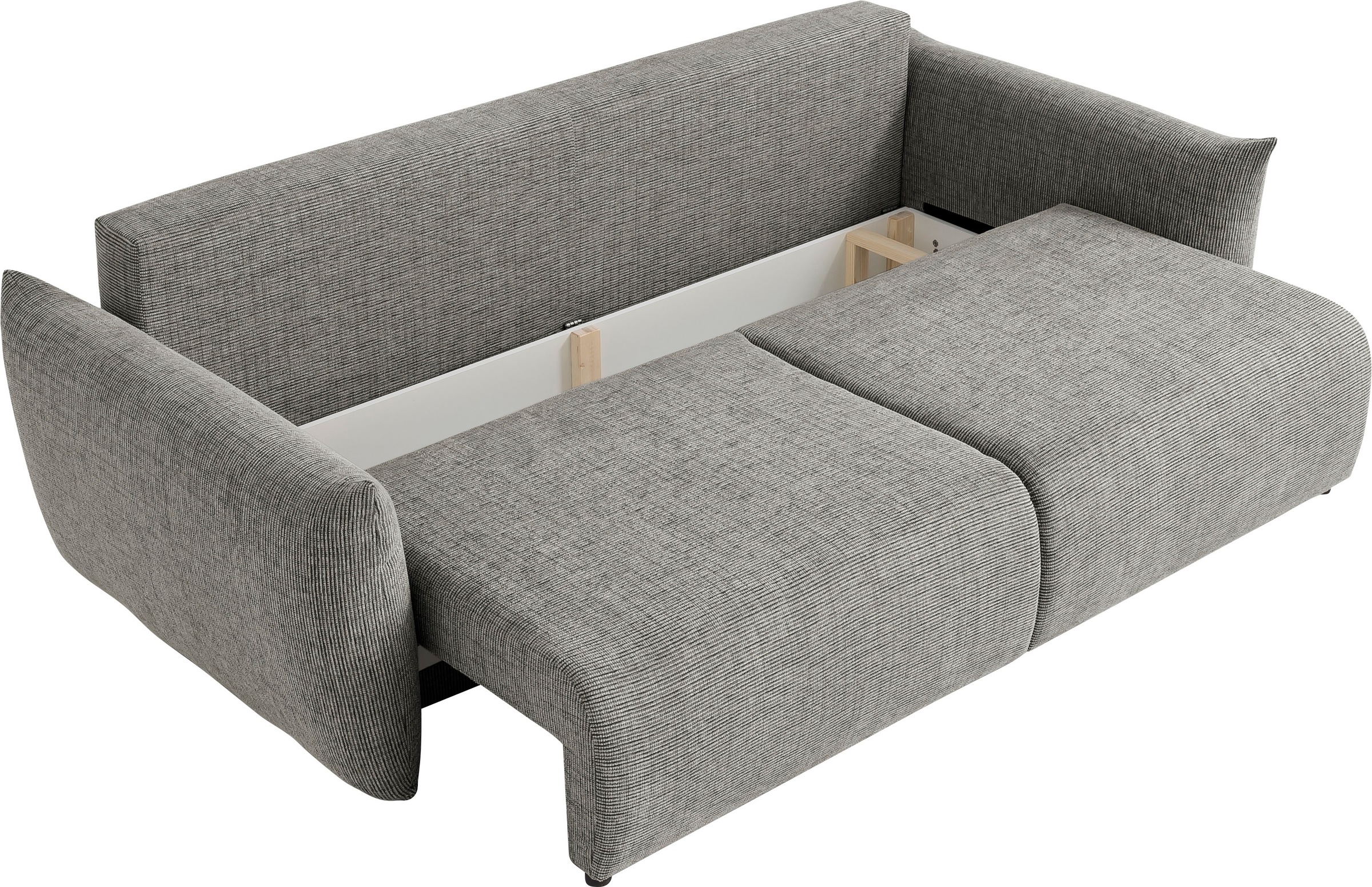 Home affaire 3-Sitzer »MAVAS Schlafsofa mit Bettkasten« ca.240/108cm (Liegefläche 212/145 cm), Cord, Chenille, Struktur