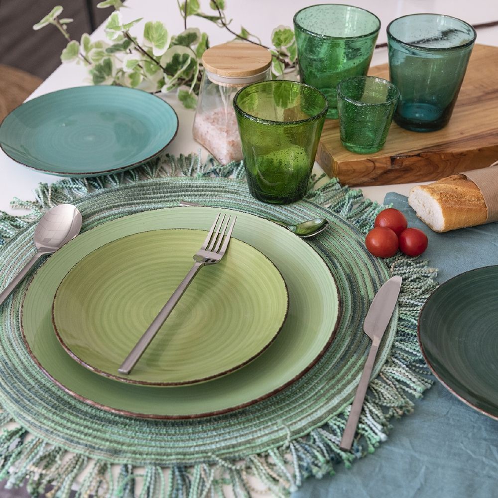 Villa d'Este Gläser-Set »Cancun Greenery«, (Set, 6 tlg.), Wassergläser-Set, 6-teilig, Inhalt 330 ml