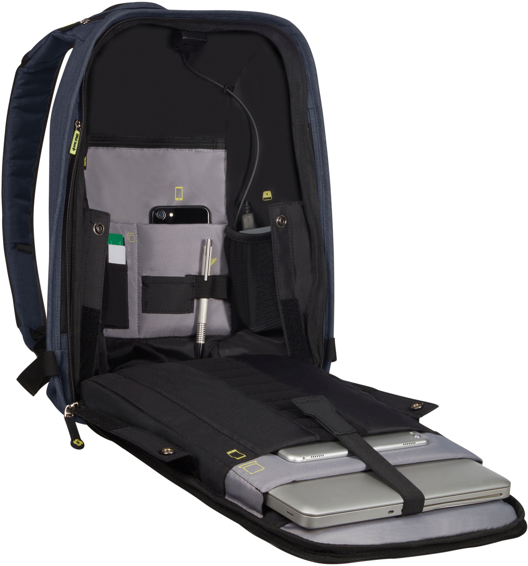 Samsonite Laptoprucksack »SECURIPAK«, Freizeitrucksack Schulrucksack USB-Schleuse, 15,6-Zoll Laptopfach