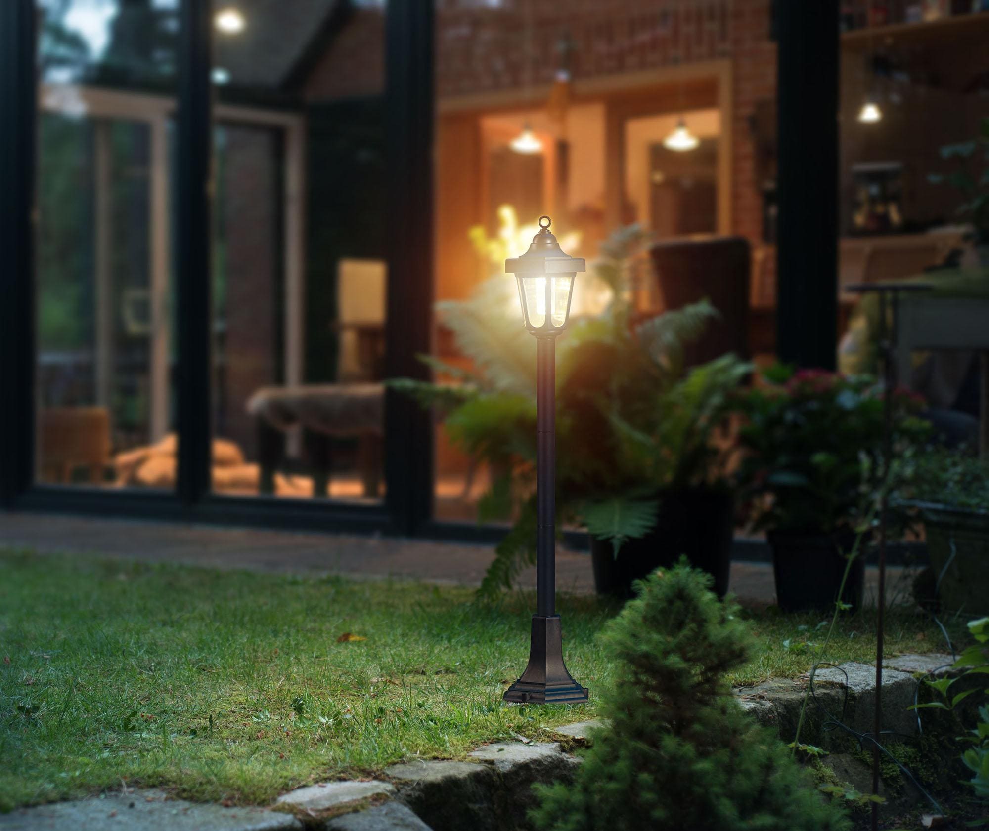 IC Gardenstyle Außen-Stehlampe »LATERNE«, Leuchtmittel LED-Board | LED fest integriert, LED Solar Laterne 90 cm