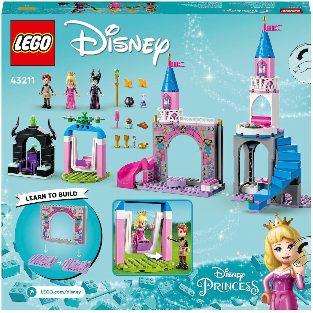 LEGO® Konstruktionsspielsteine »Auroras Schloss (43211), LEGO® Disney«, (187 St.)