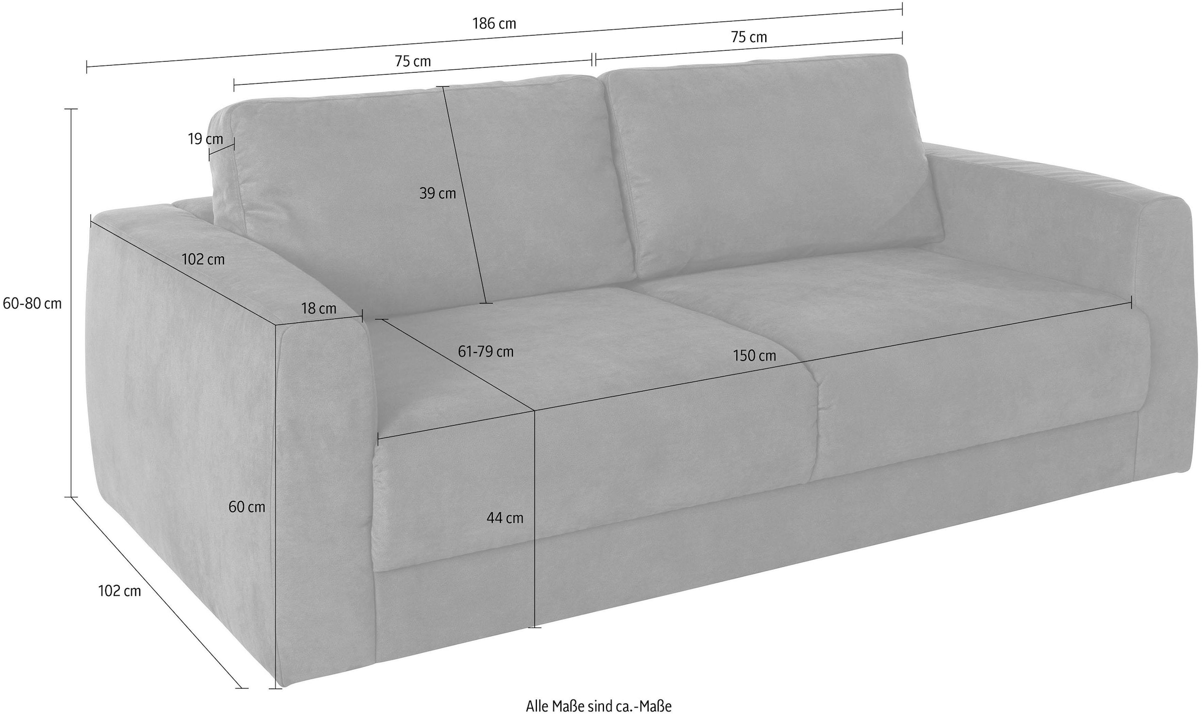 OTTO home 2-Sitzer »Hobro« in 3 Bezugsqualitäten in vielen Farben, Design by Morten Georgsen