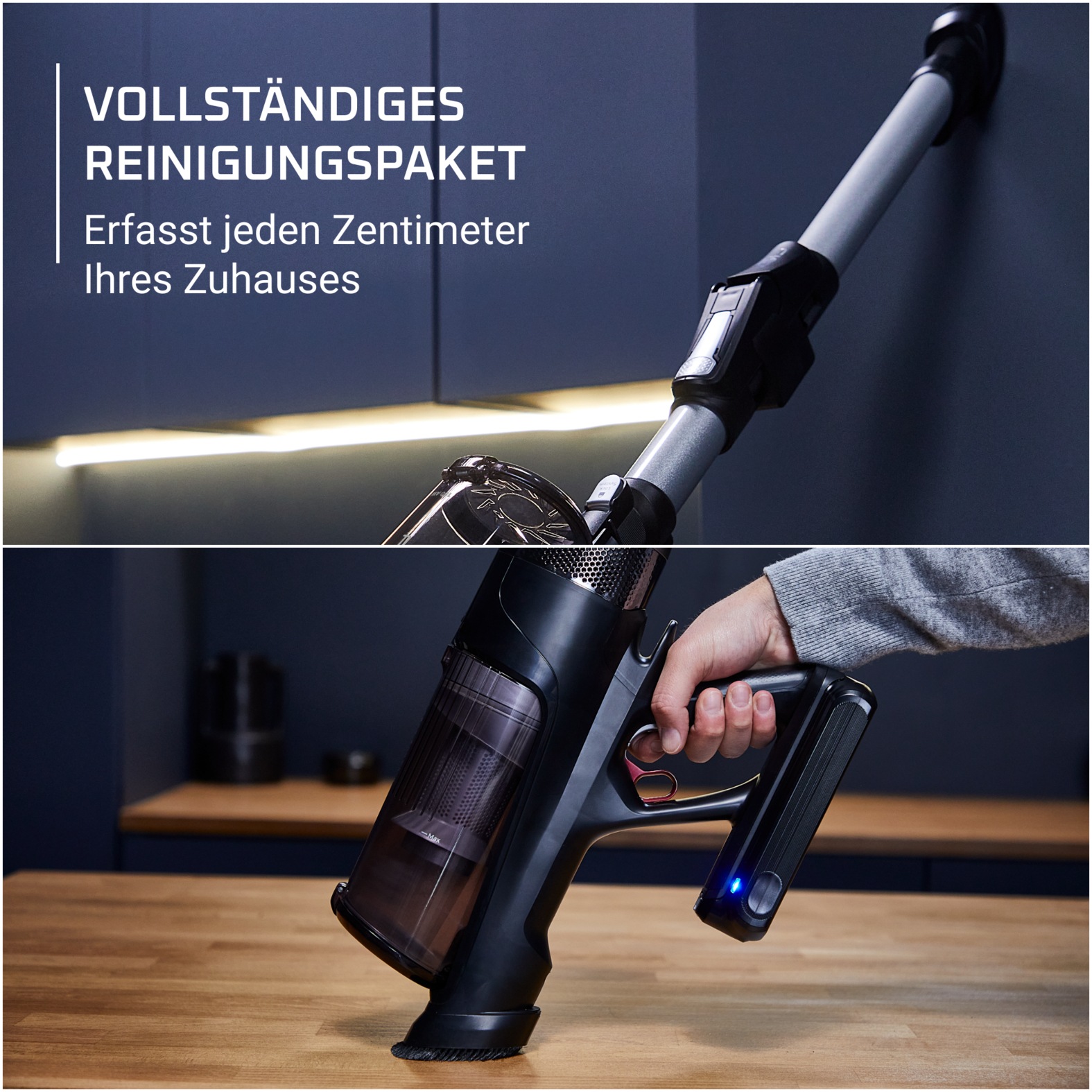 Rowenta Akku-Handstaubsauger »13.60 Allergy, hohe Saugleistung, ultraleicht, Flex-Gelenk, LED-Licht«, sehr leicht, automatische Saugleistungsanpassung, RH9A36