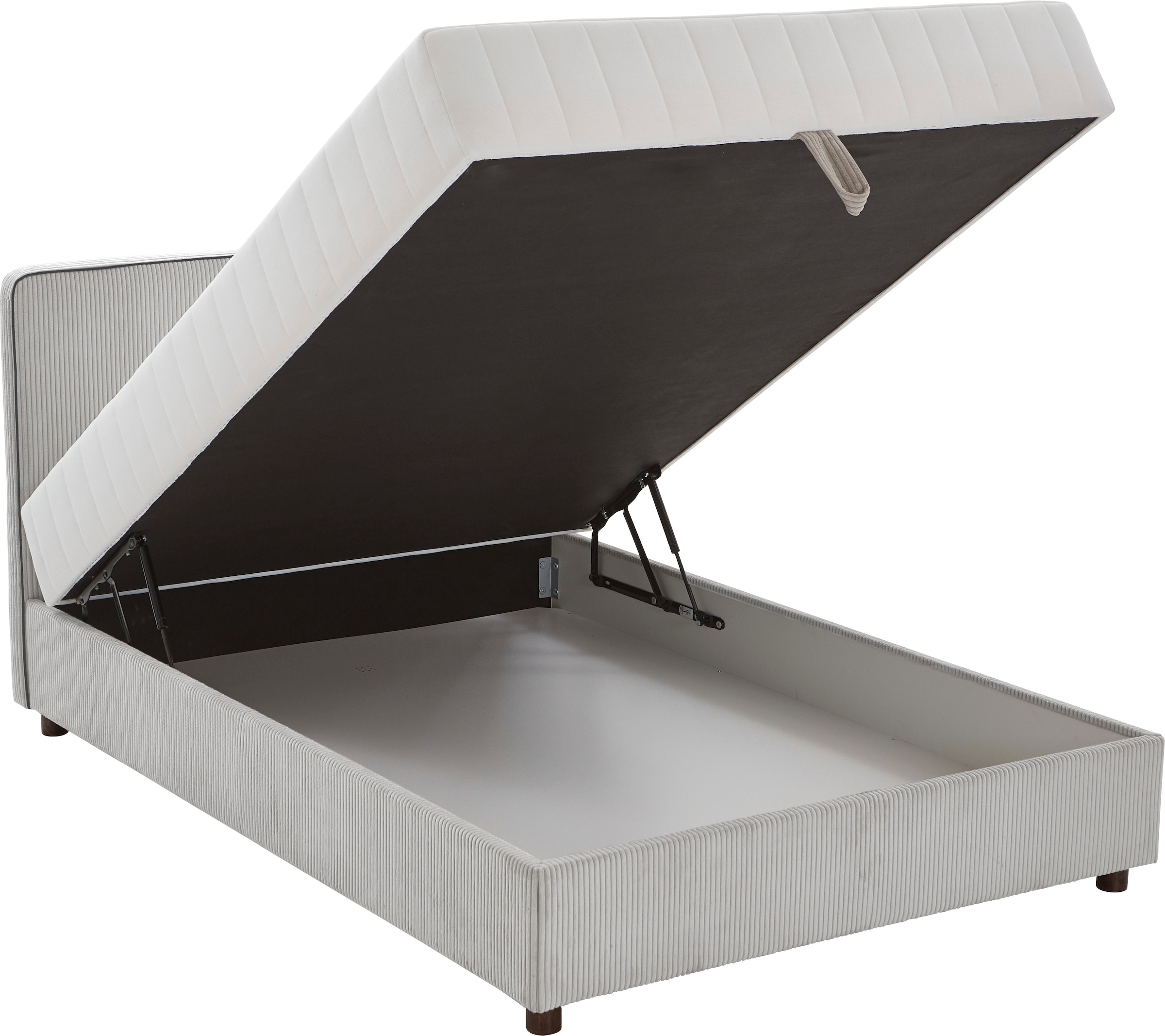 ATLANTIC home collection Bett »Corinna« Boxbett inkl. Stauraum, Cord, erhältlich in unterschiedlichen Breiten