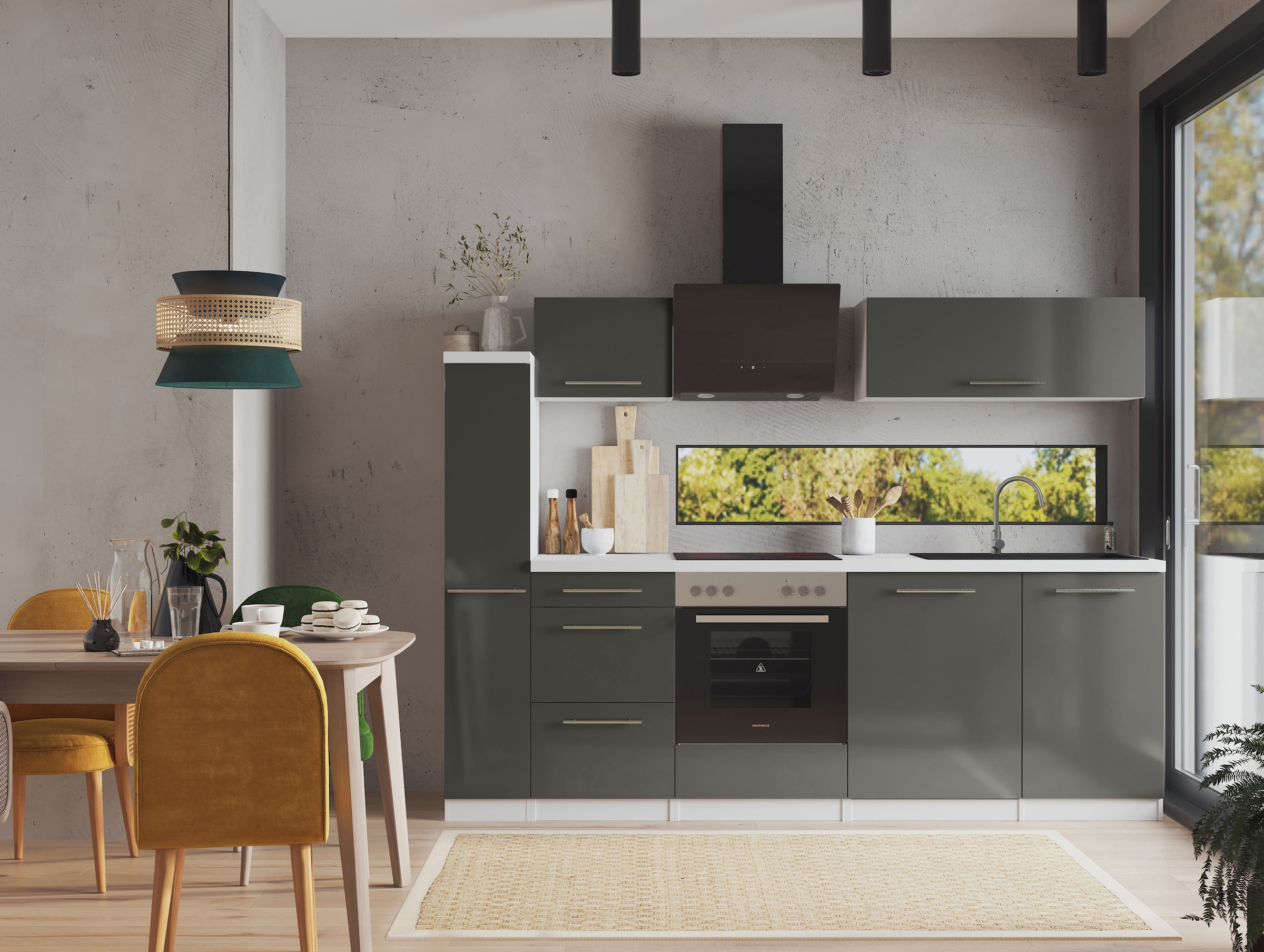 RESPEKTA Küche »Amanda« Breite 250 cm, mit Soft-Close, exklusiver Konfiguration für OTTO