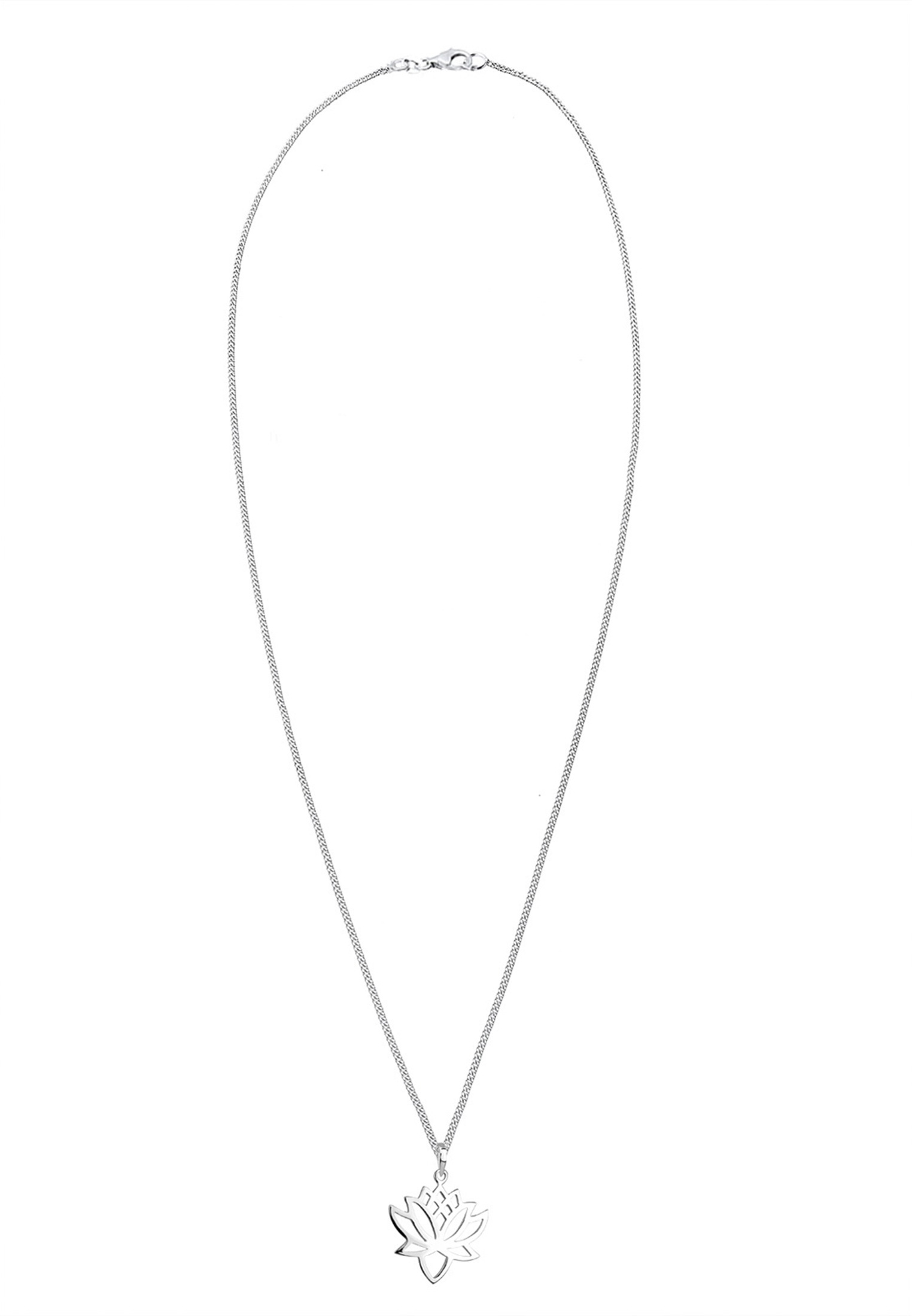 Elli Kette mit Anhänger »Halskette Lotus Blüte Talisman Blume 925 Silber«