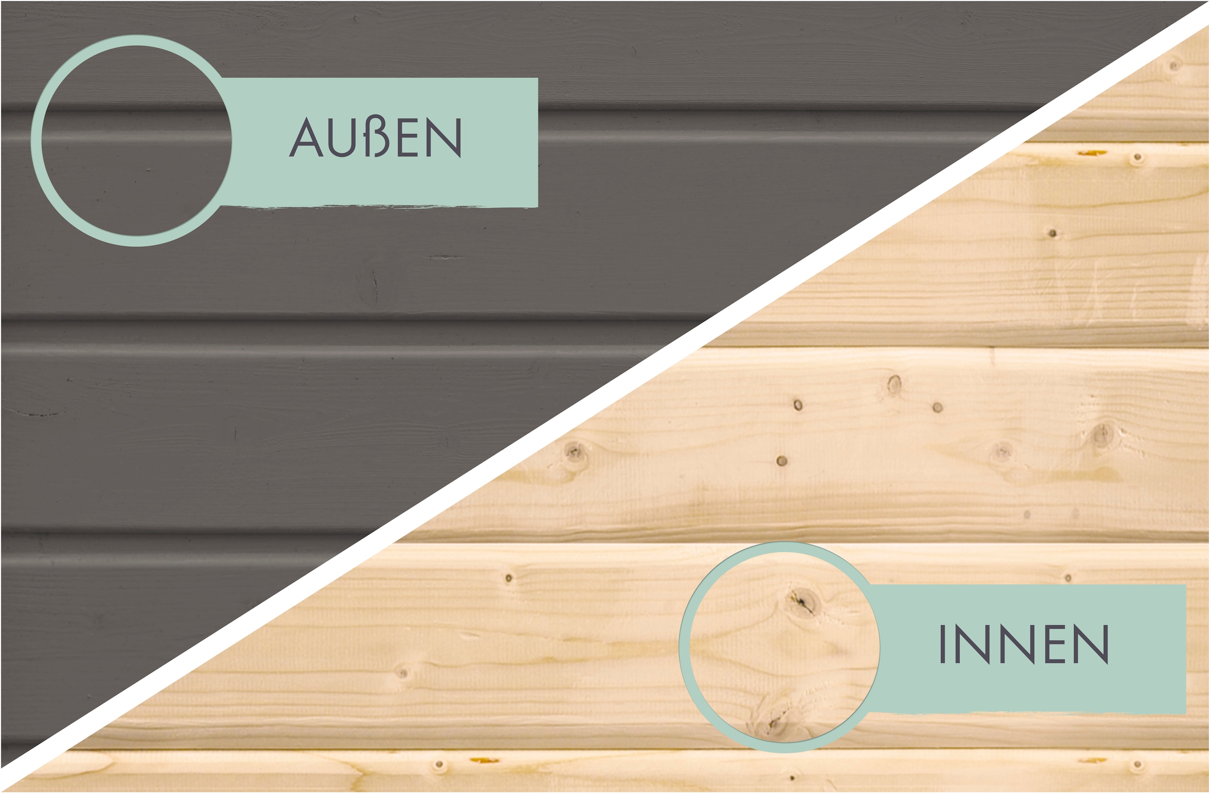 Karibu Gartenhaus »Kolimasee 6« terragrau