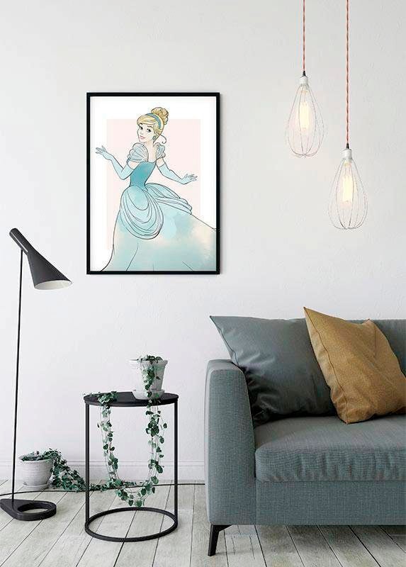 Komar Bild »Cinderella Beauty«, Disney, (1 St.), Wandbild zur Dekoration im Kinderzimmer - ohne Rahmen