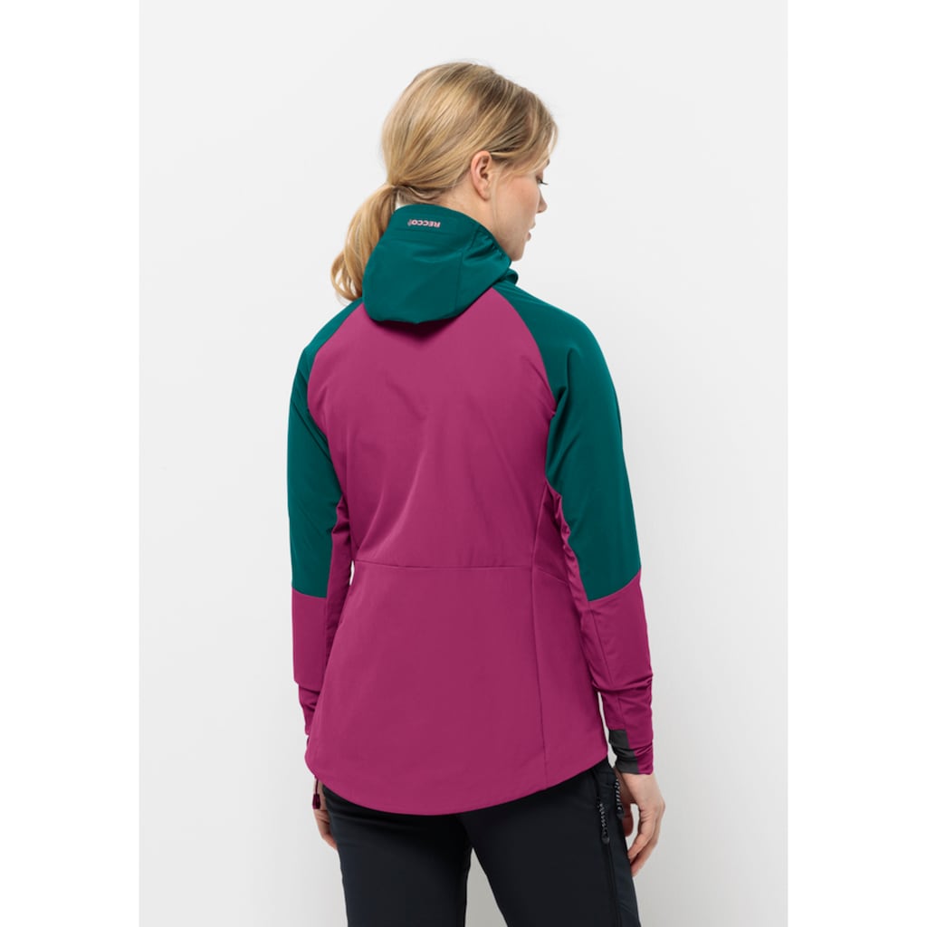 Jack Wolfskin Softshelljacke »ALPSPITZE HOODY W«, mit Kapuze