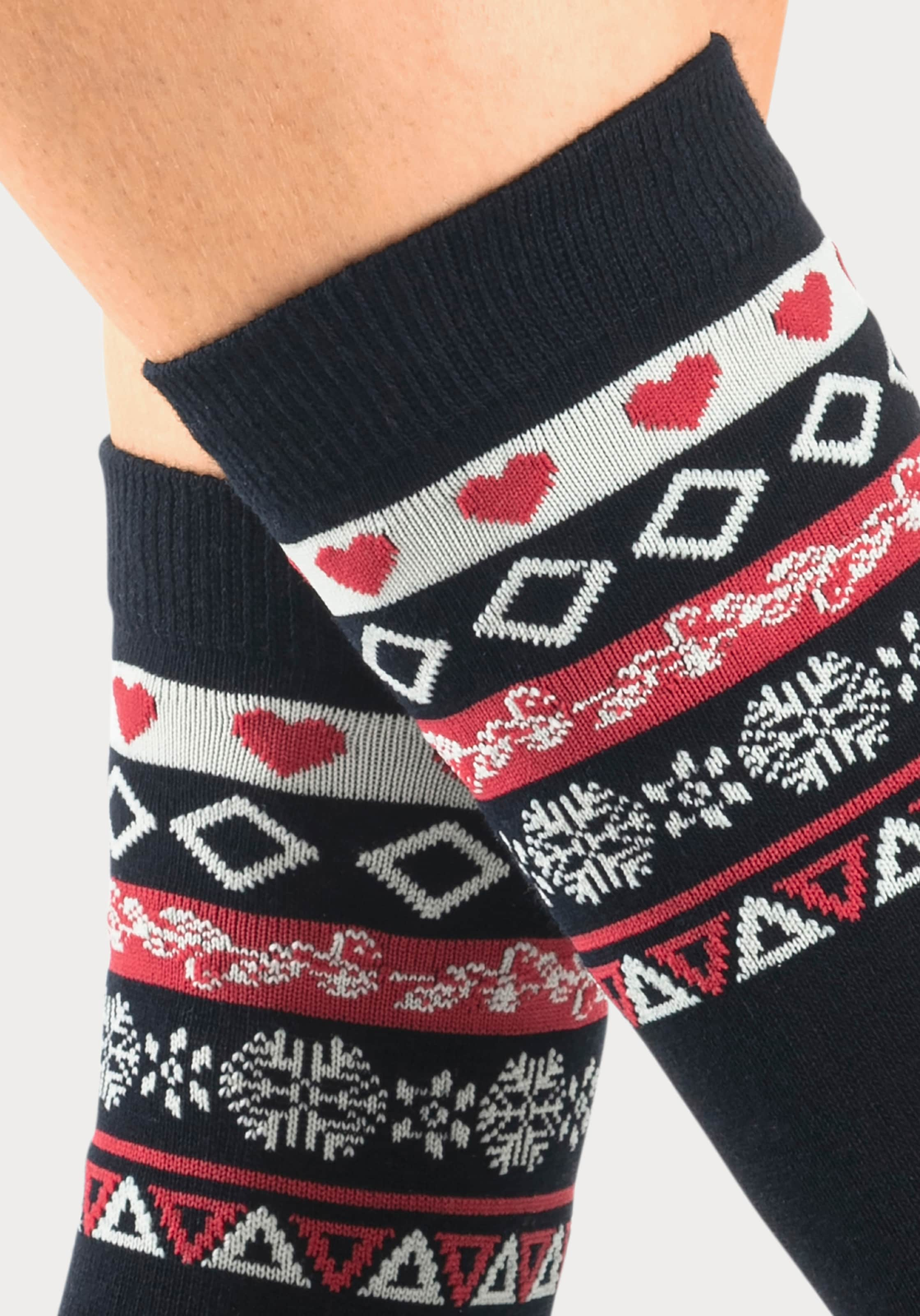 H.I.S Basicsocken, (Packung, 3 Paar), mit Wintermotiven