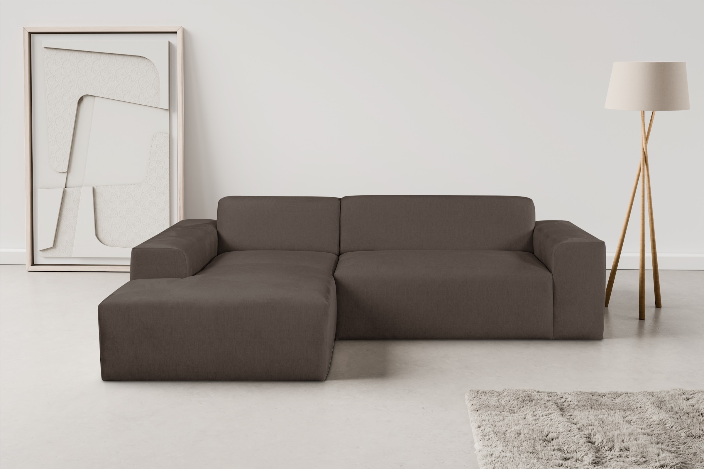 Ecksofa »Zeus-L«, Curvy Trend Ecksofa mit urbaner Optik