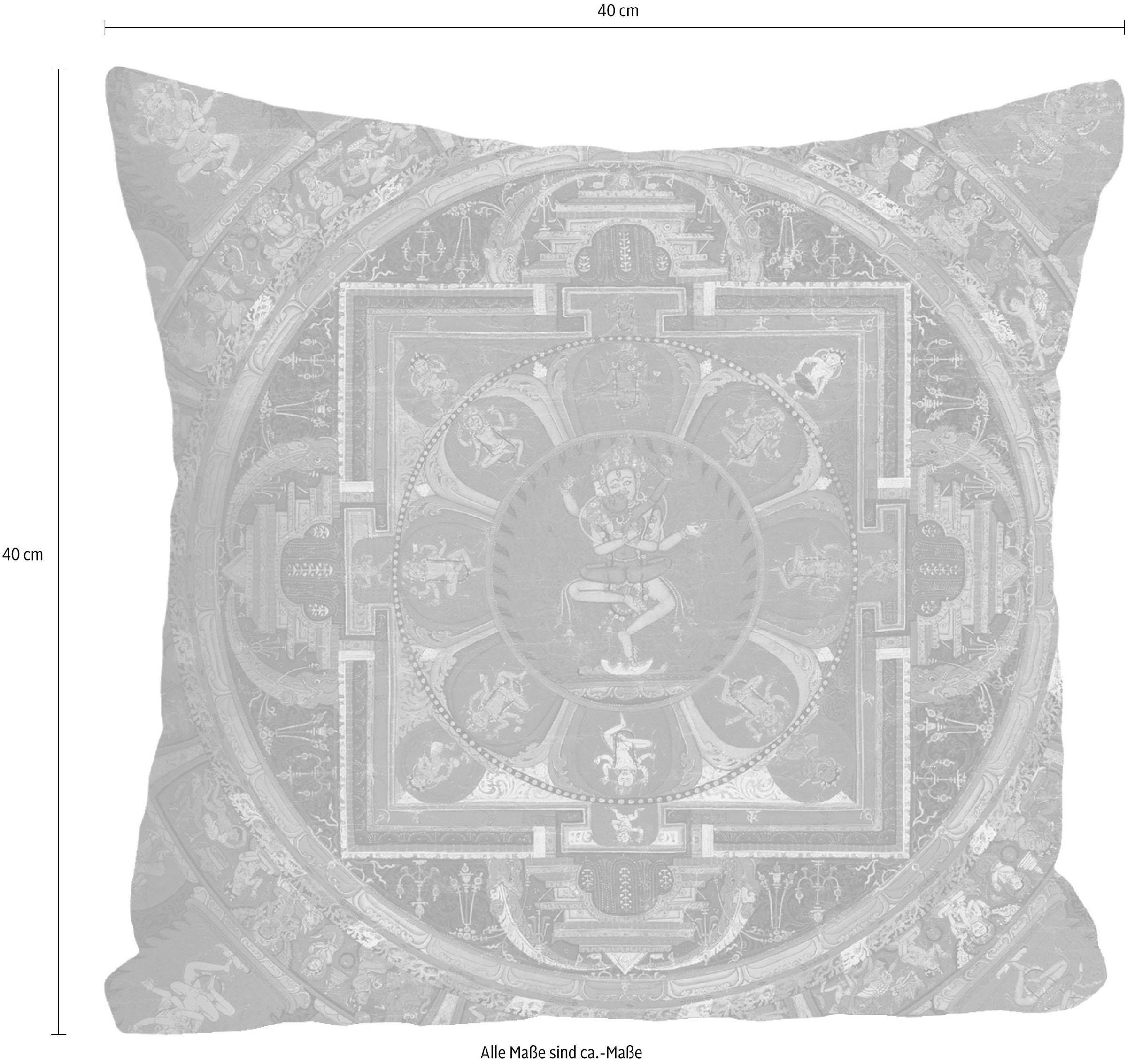 queence Dekokissen »Buddhismus« Kissenhülle ohne Füllung, 1 Stück