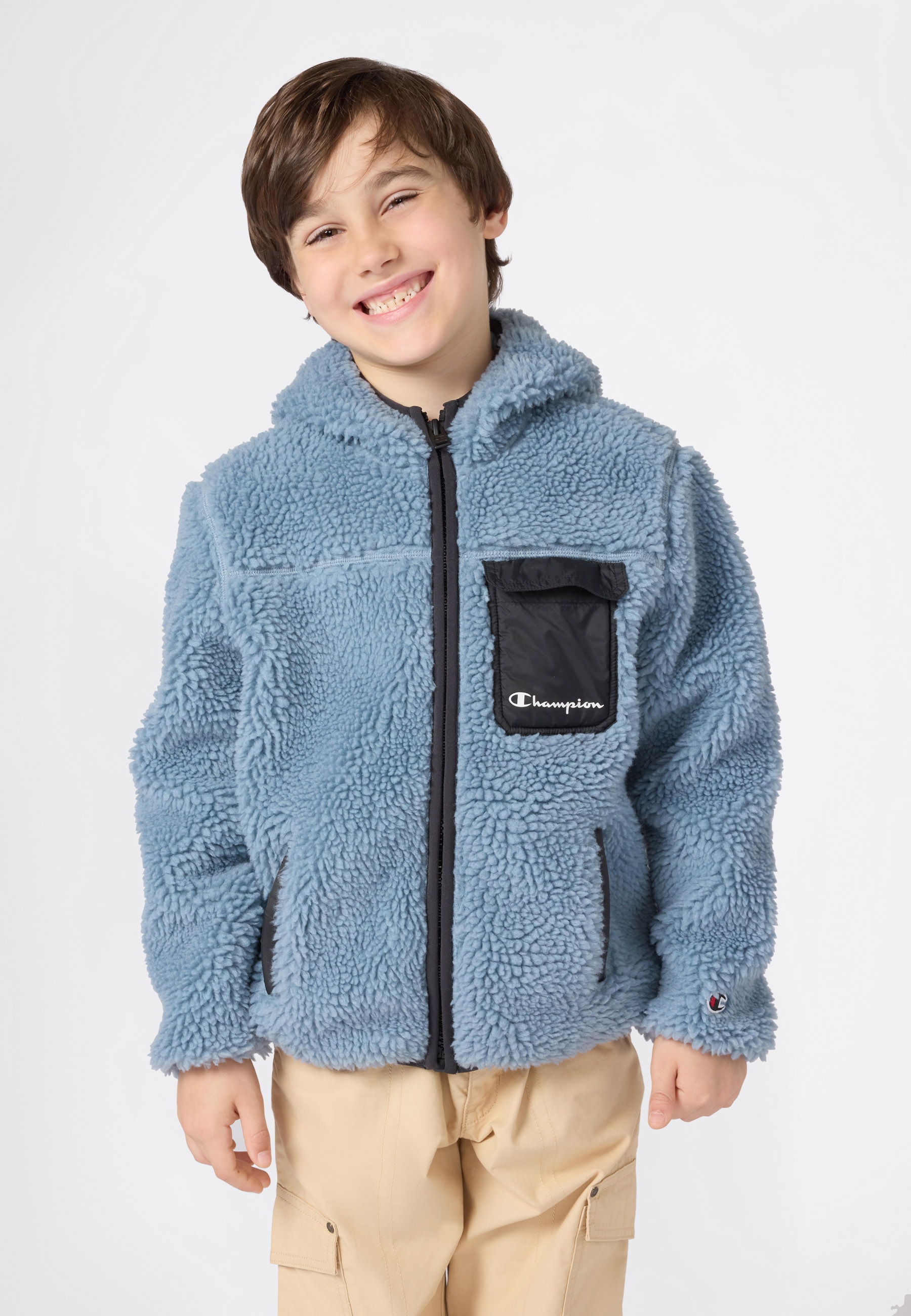 Champion Fleecejacke »Polar Hooded Full Zip Top« 1 Stk. tlg. für Kinder und Jugendliche, für Freizeitaktivitäten, aus Polyester